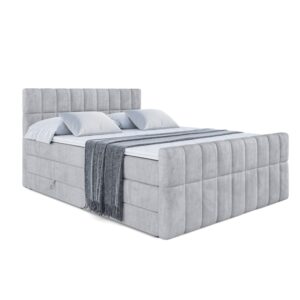 Wohnli Möbelsuche - BOXSPRINGBETT MIAMI-Z KING - 120x200 - H3/H4 - Hellgrau