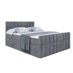 Wohnli Möbelsuche - BOXSPRINGBETT MIAMI-Z KING - 200x200 - H3/H4 - Dunkelgrau