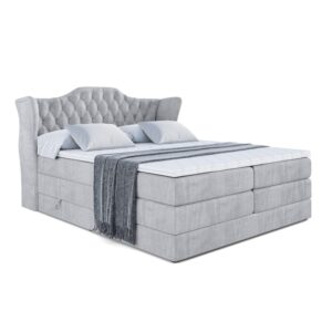 Wohnli Möbelsuche - BOXSPRINGBETT VILA KING - 120x200 - H3/H4 - Hellgrau