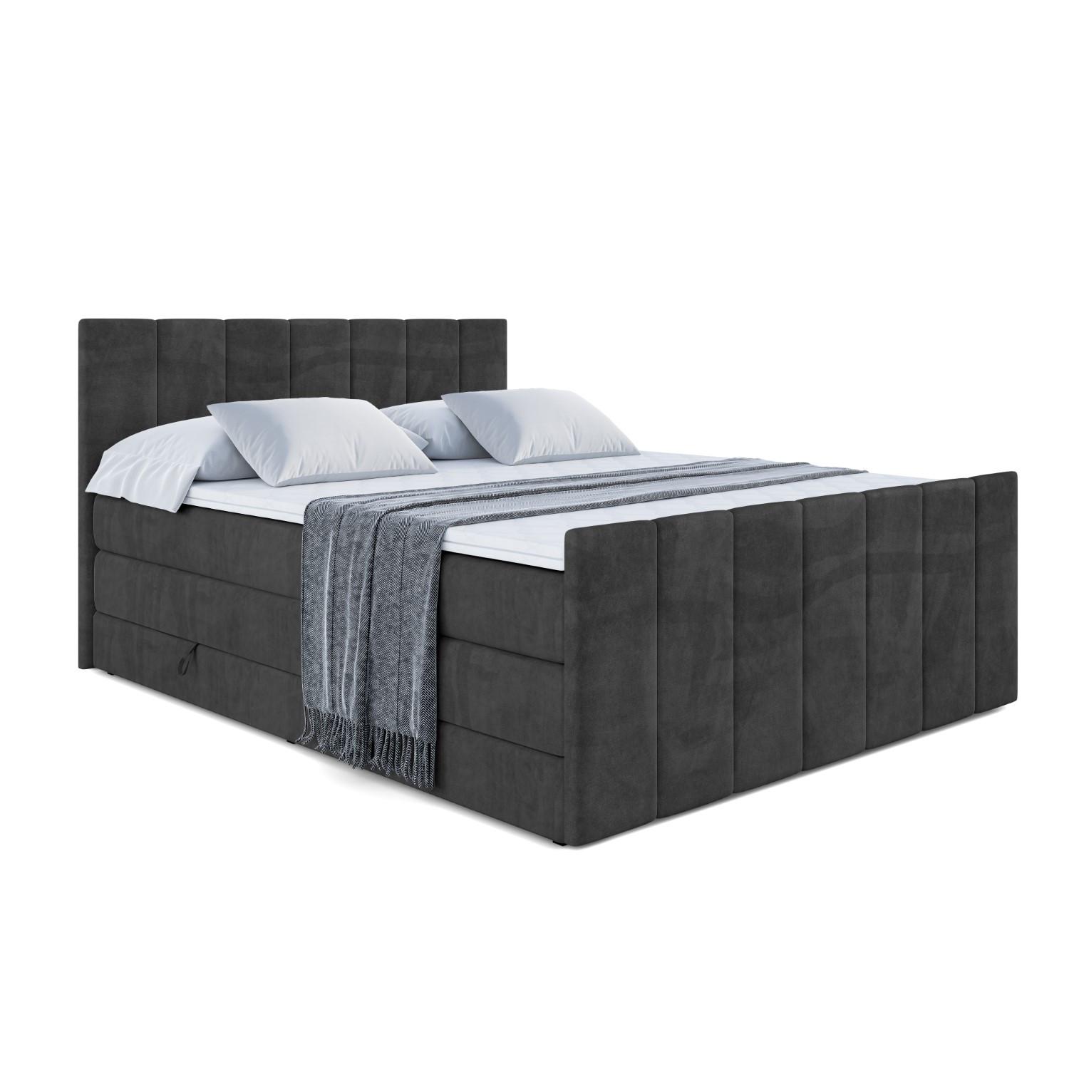 Wohnli Möbelsuche - BOXSPRINGBETT MOETI-Z KING - 140x200 - H3/H4 - Schwarz