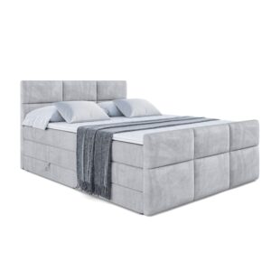 Wohnli Möbelsuche - BOXSPRINGBETT OHIO-Z KING - 180x200 - H3/H4 - Hellgrau