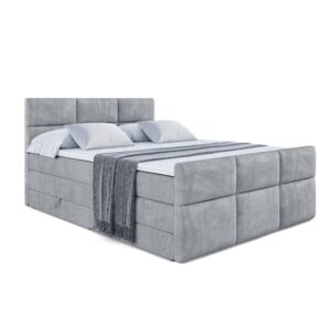 Wohnli Möbelsuche - BOXSPRINGBETT OHIO-Z KING - 160x200 - H3/H4 - Grau