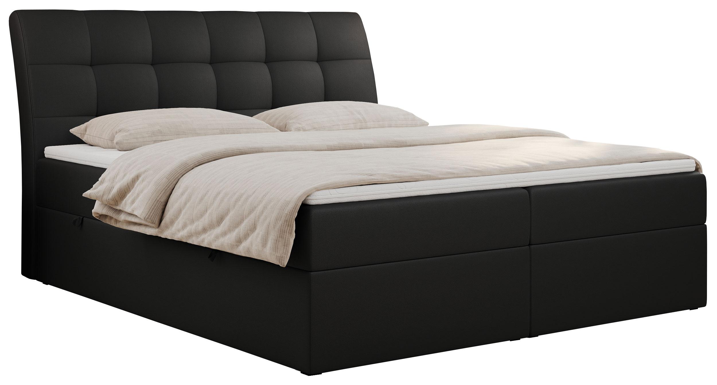 wohnli-moebel-suche-800000648201 Wohnli Möbelsuche - BOXBETT DIEGOS 120/200 Schwarz Kunstleder - H3
