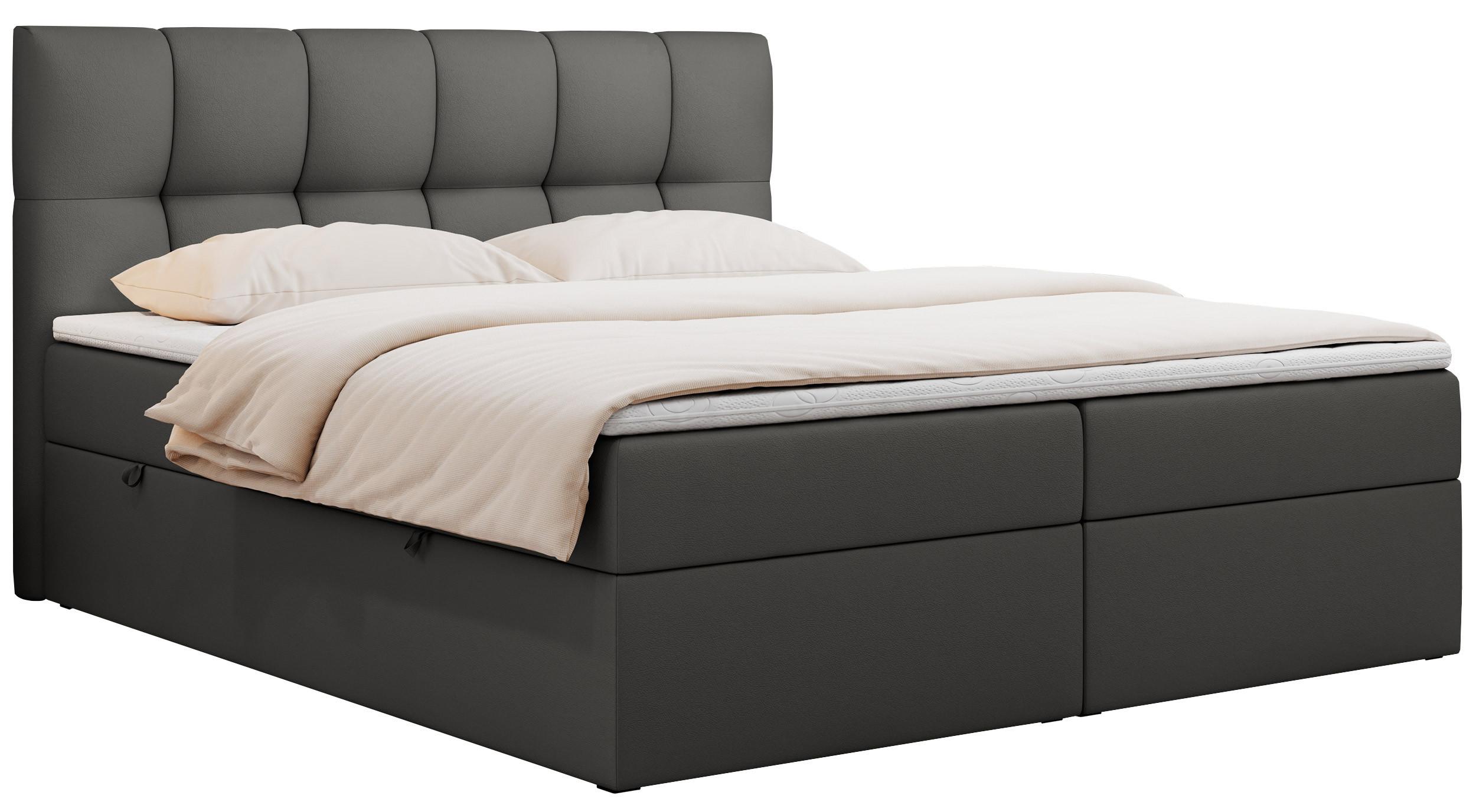 wohnli-moebel-suche-800000648210 Wohnli Möbelsuche - BOXBETT RICO 180/200 Dunkelgru Kunstleder - H4