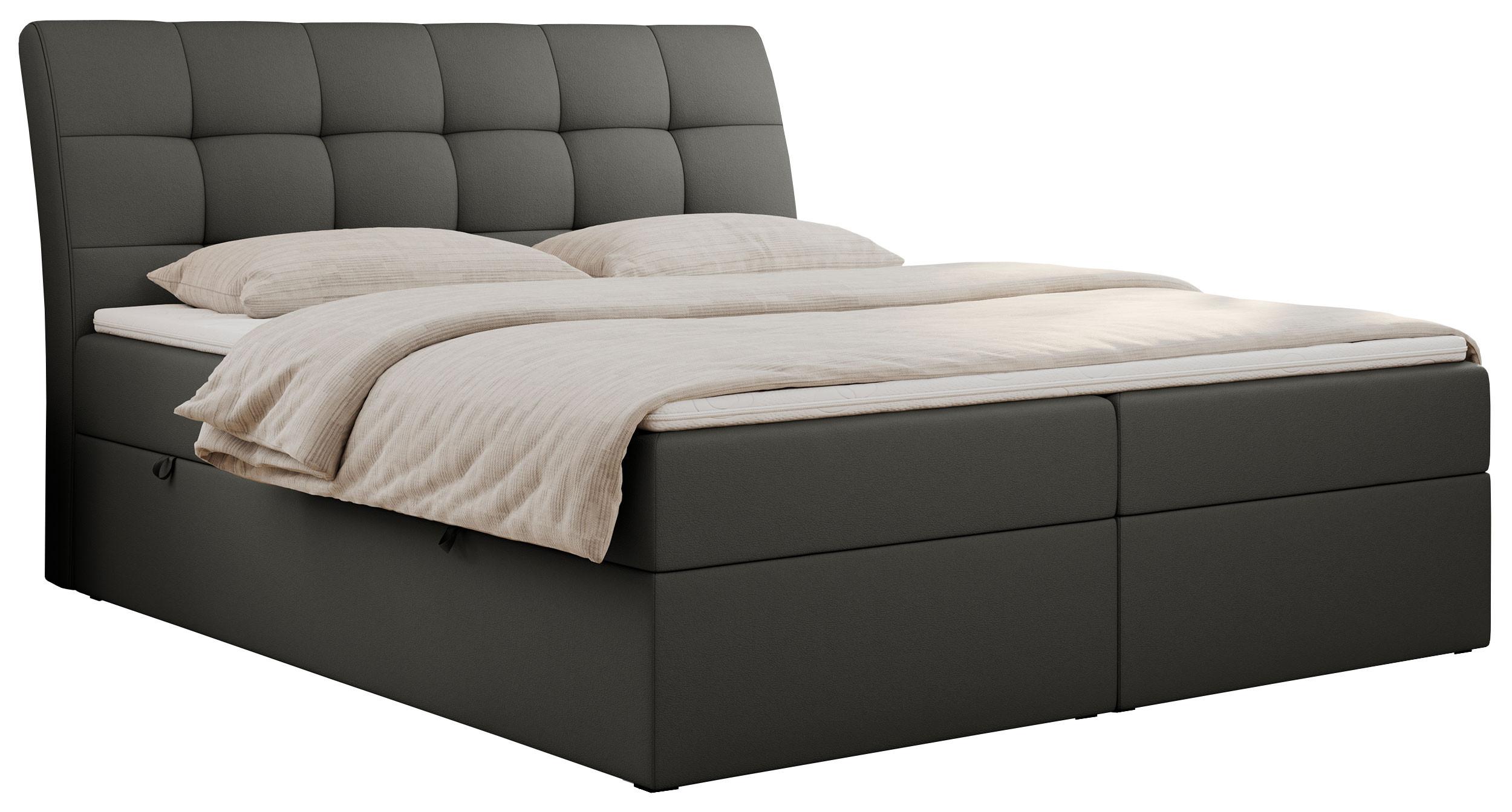 wohnli-moebel-suche-800000648303 Wohnli Möbelsuche - BOXBETT DIEGOS 140/200 Dunkelgrau Kunstleder - H3