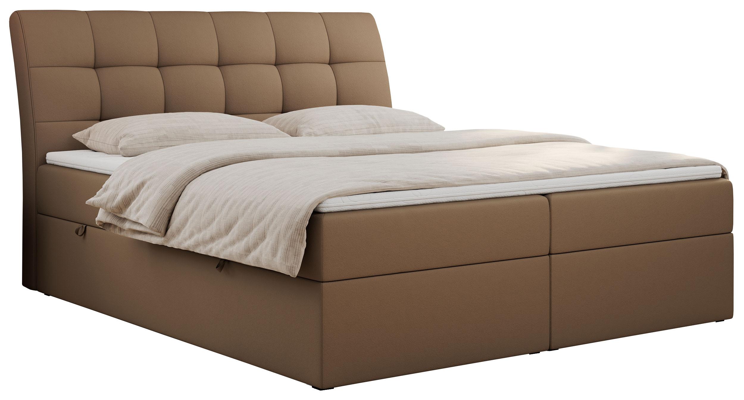 wohnli-moebel-suche-800000648342 Wohnli Möbelsuche - BOXBETT DIEGOS 140/200 Braun Kunstleder - H3