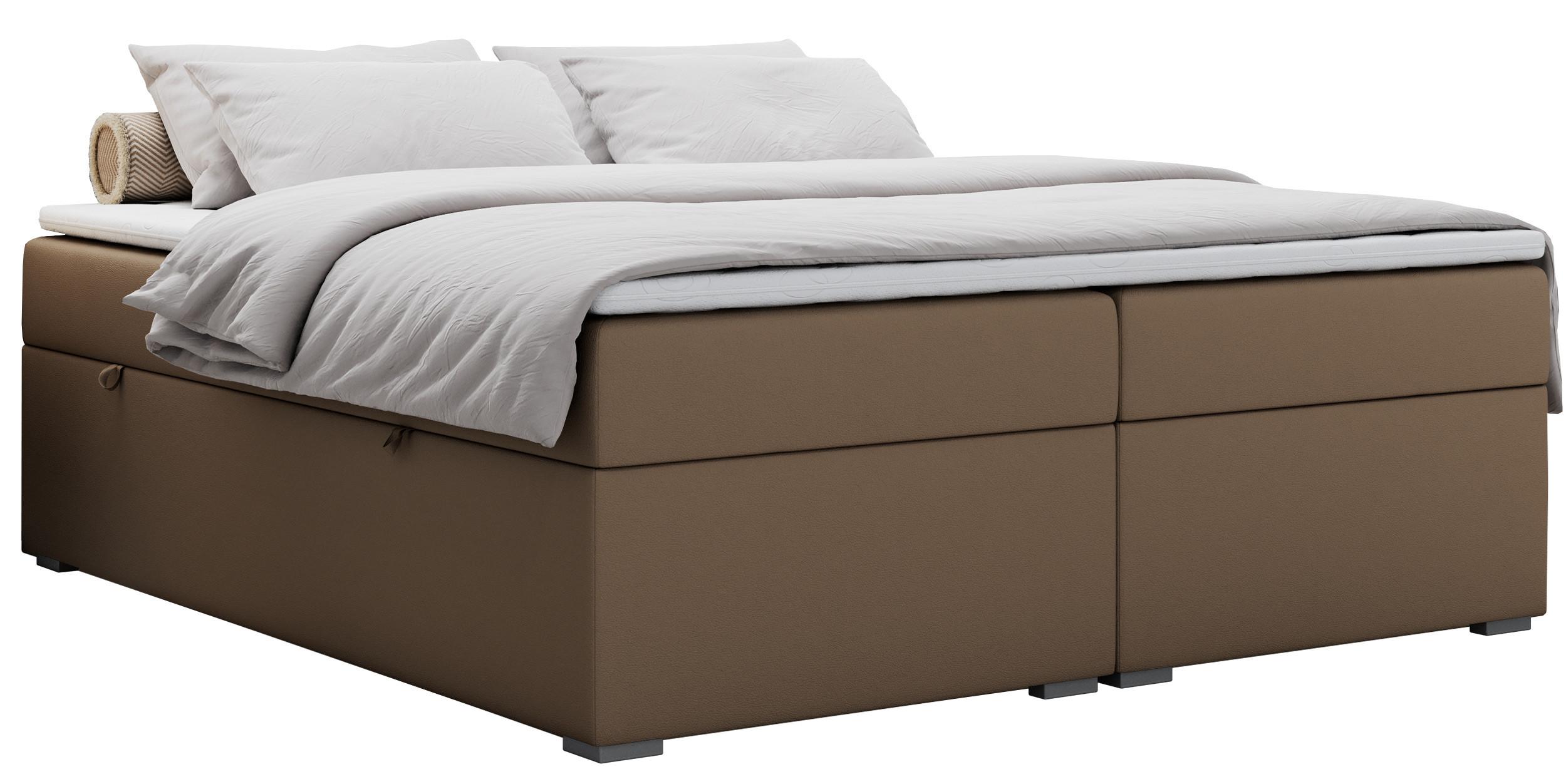 Wohnli Möbelsuche - BOXBETT BESS 160/200 Braun Kunstleder - H3