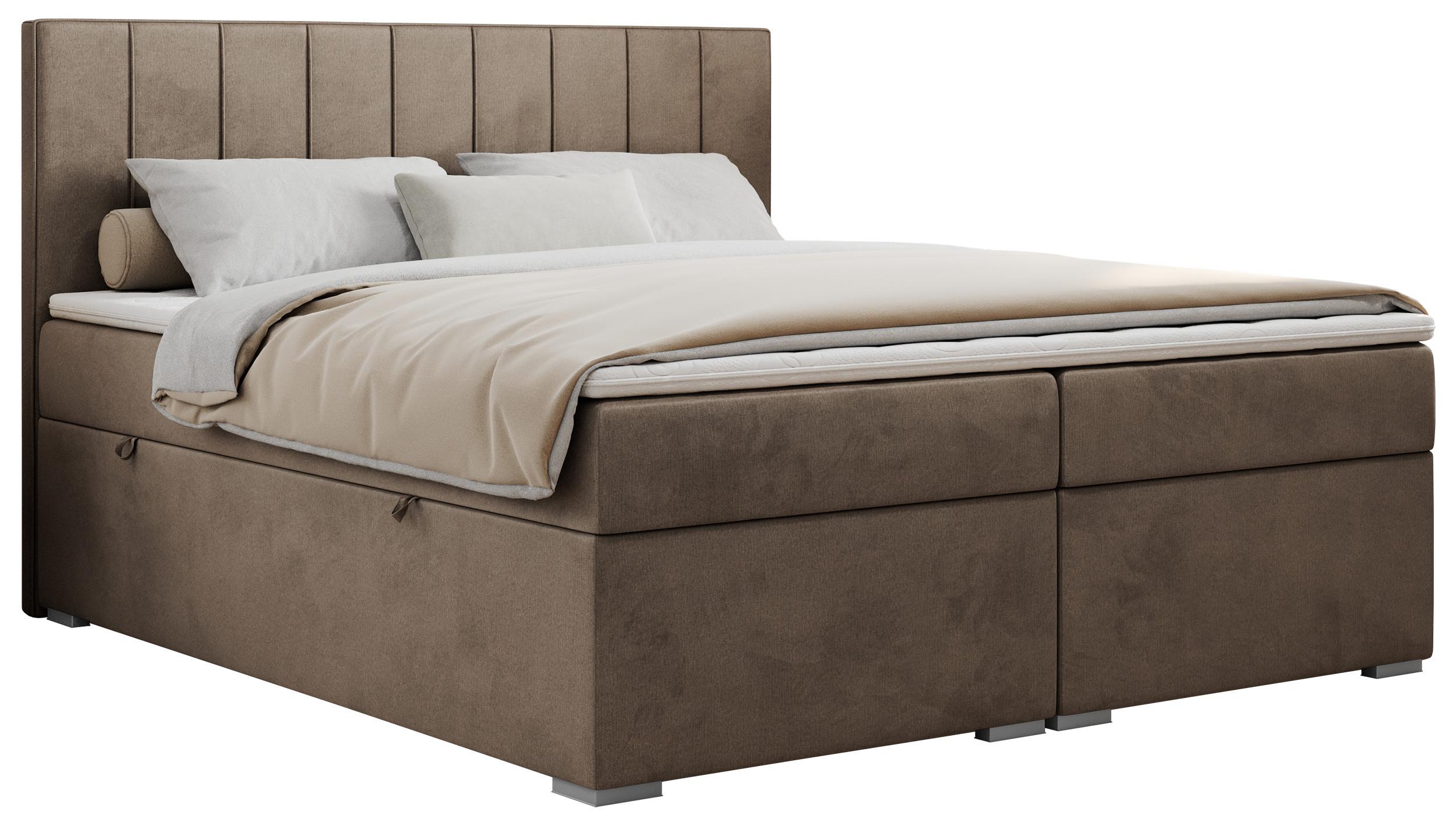Wohnli Möbelsuche - BOXBETT ALLY 120/200 Braun Velvet - H3