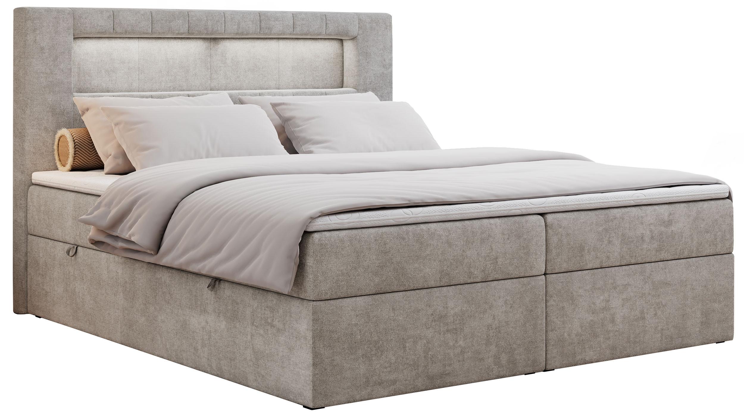 wohnli-moebel-suche-800000648612 Wohnli Möbelsuche - BOXBETT GOLD-5 LED 140/200 Beige Struktur - H3