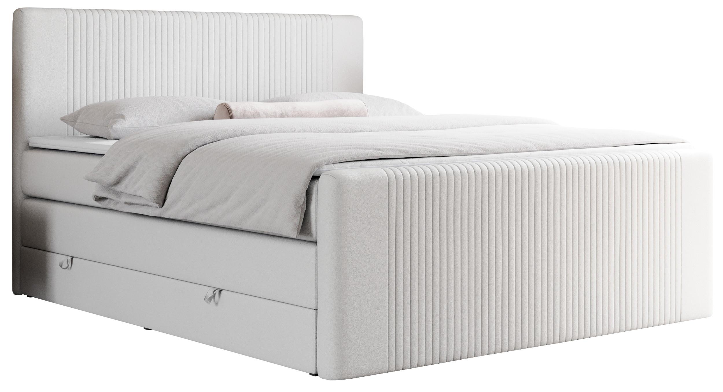 wohnli-moebel-suche-800000648617 Wohnli Möbelsuche - BOXSPRINGBETT KING DOREN 180/200 Weiß Kunstleder - H3