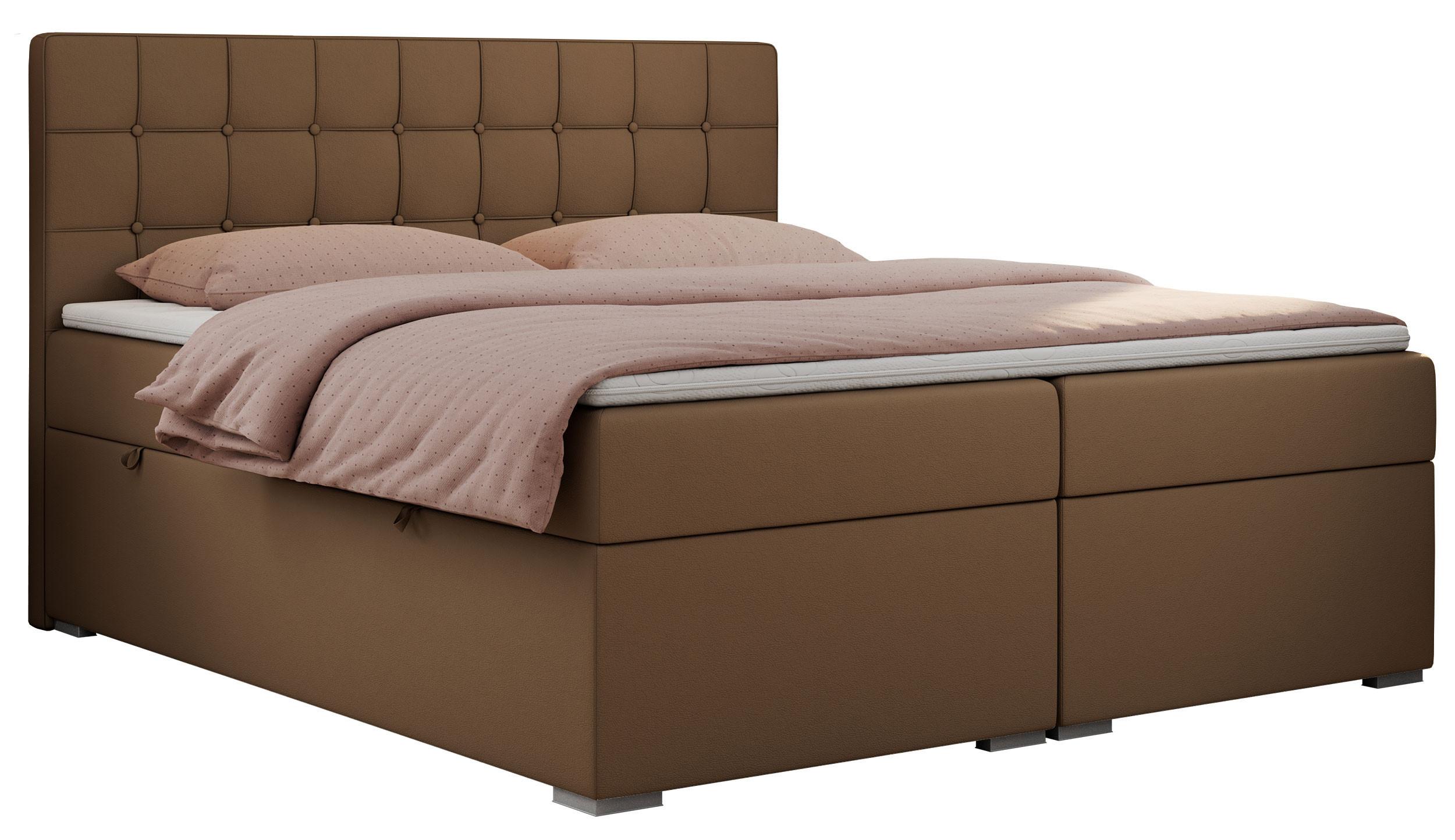 wohnli-moebel-suche-800000648641 Wohnli Möbelsuche - BOXBETT CARMEN 120/200 Braun Kunstleder - H3