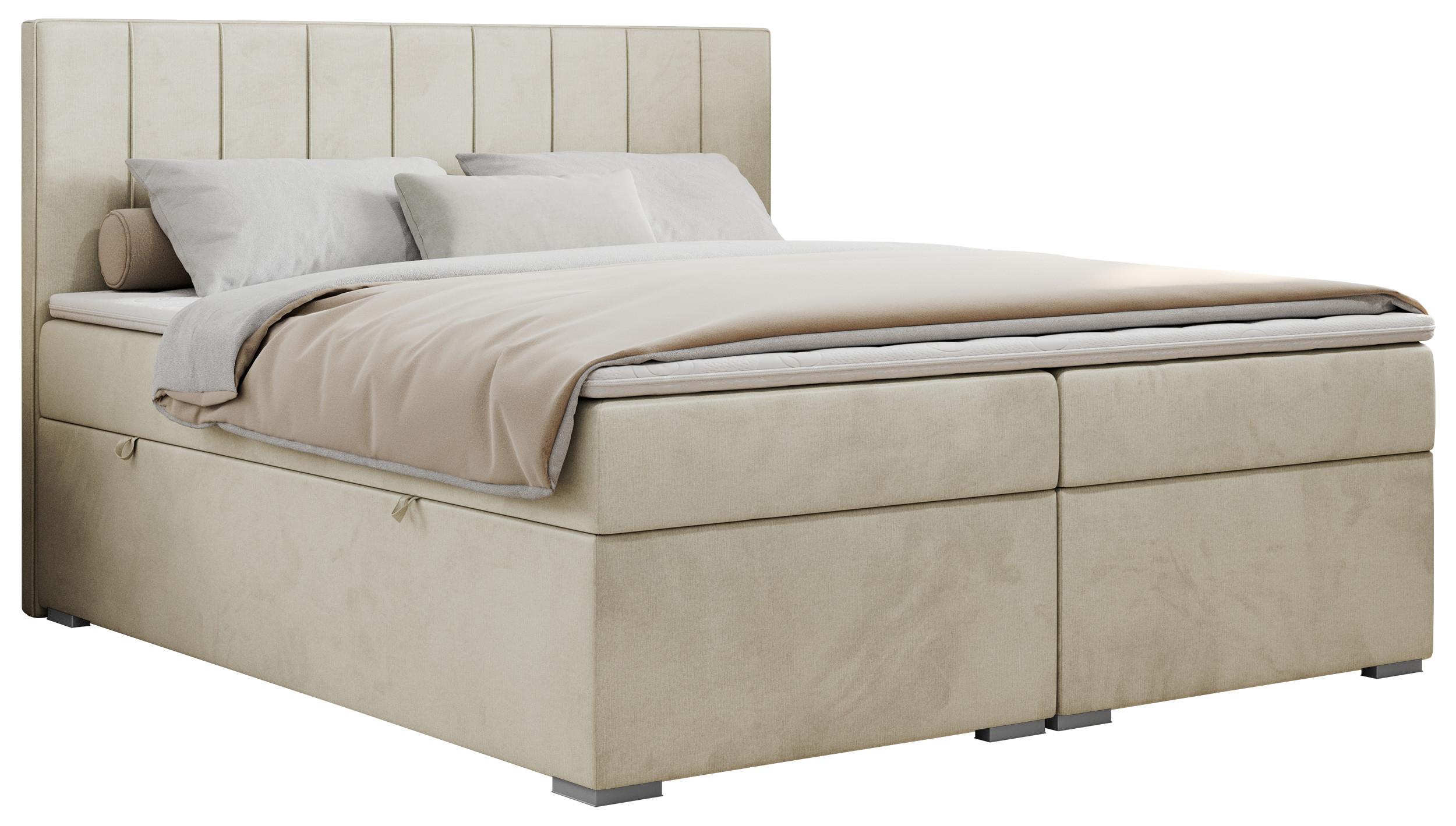 Wohnli Möbelsuche - BOXBETT ALLY 120/200 Beige Velvet - H3
