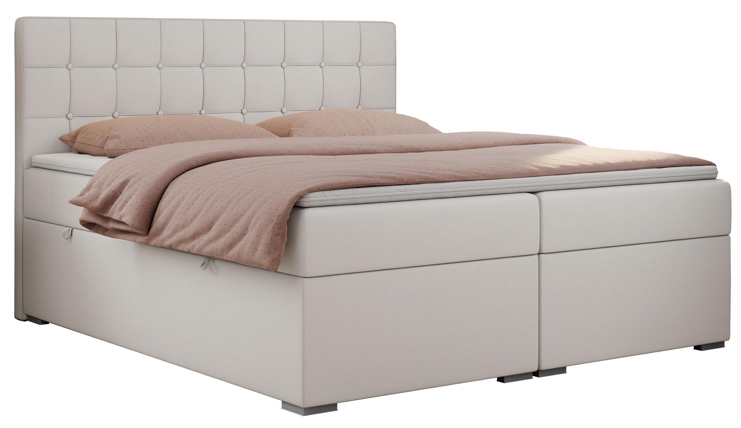 wohnli-moebel-suche-800000648667 Wohnli Möbelsuche - BOXBETT CARMEN 160/200 Weiß Kunstleder - H3
