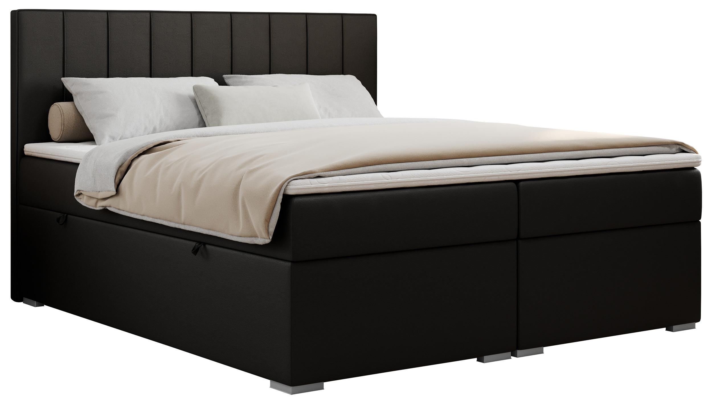 wohnli-moebel-suche-800000648746 Wohnli Möbelsuche - BOXBETT ALLY 120/200 Schwarz Kunstleder - H3