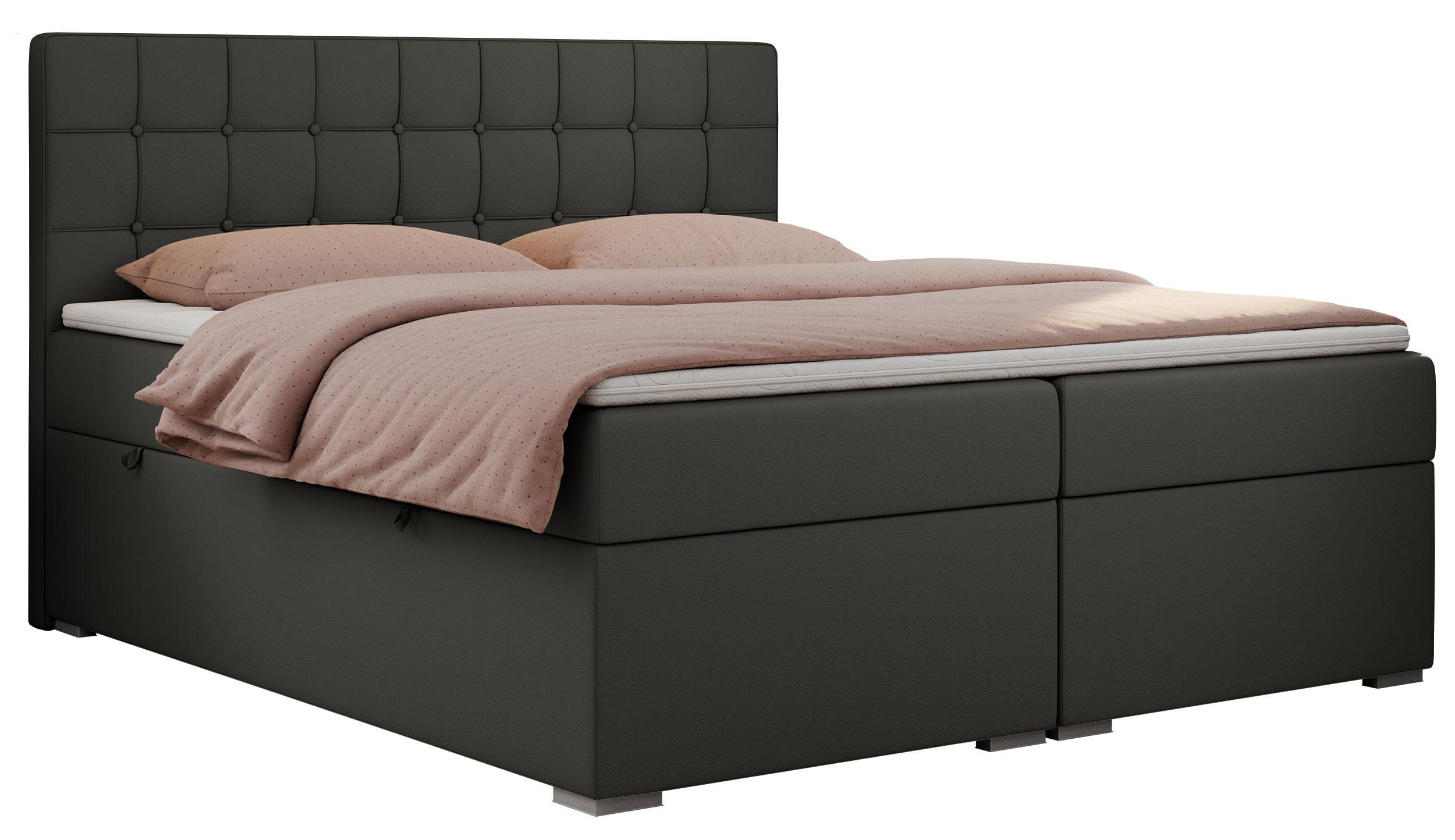 wohnli-moebel-suche-800000648769 Wohnli Möbelsuche - BOXBETT CARMEN 120/200 Dunkelgrau Kunstleder - H4