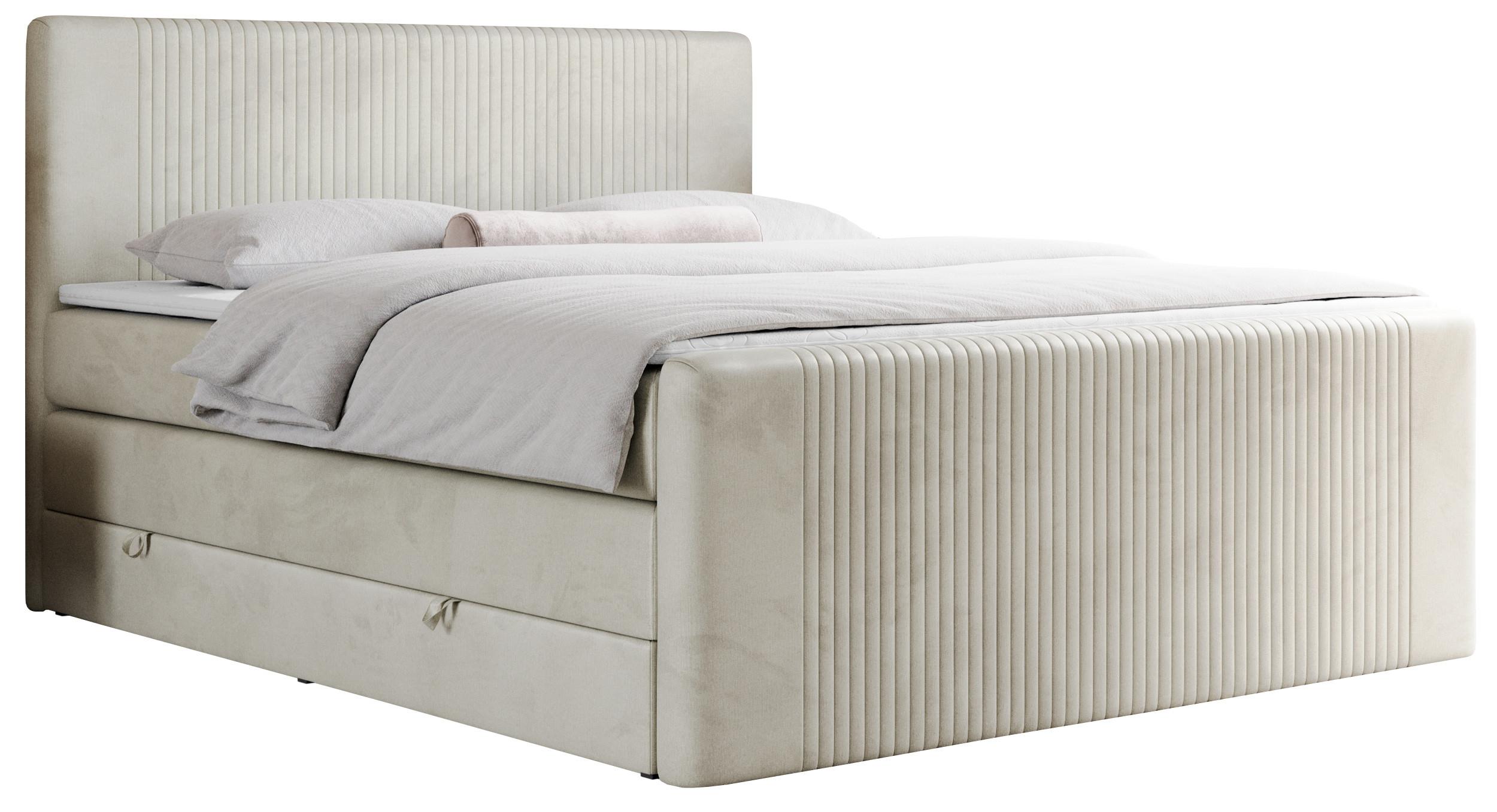 wohnli-moebel-suche-800000648923 Wohnli Möbelsuche - BOXSPRINGBETT KING DOREN 140/200 Beige Velvet - H4