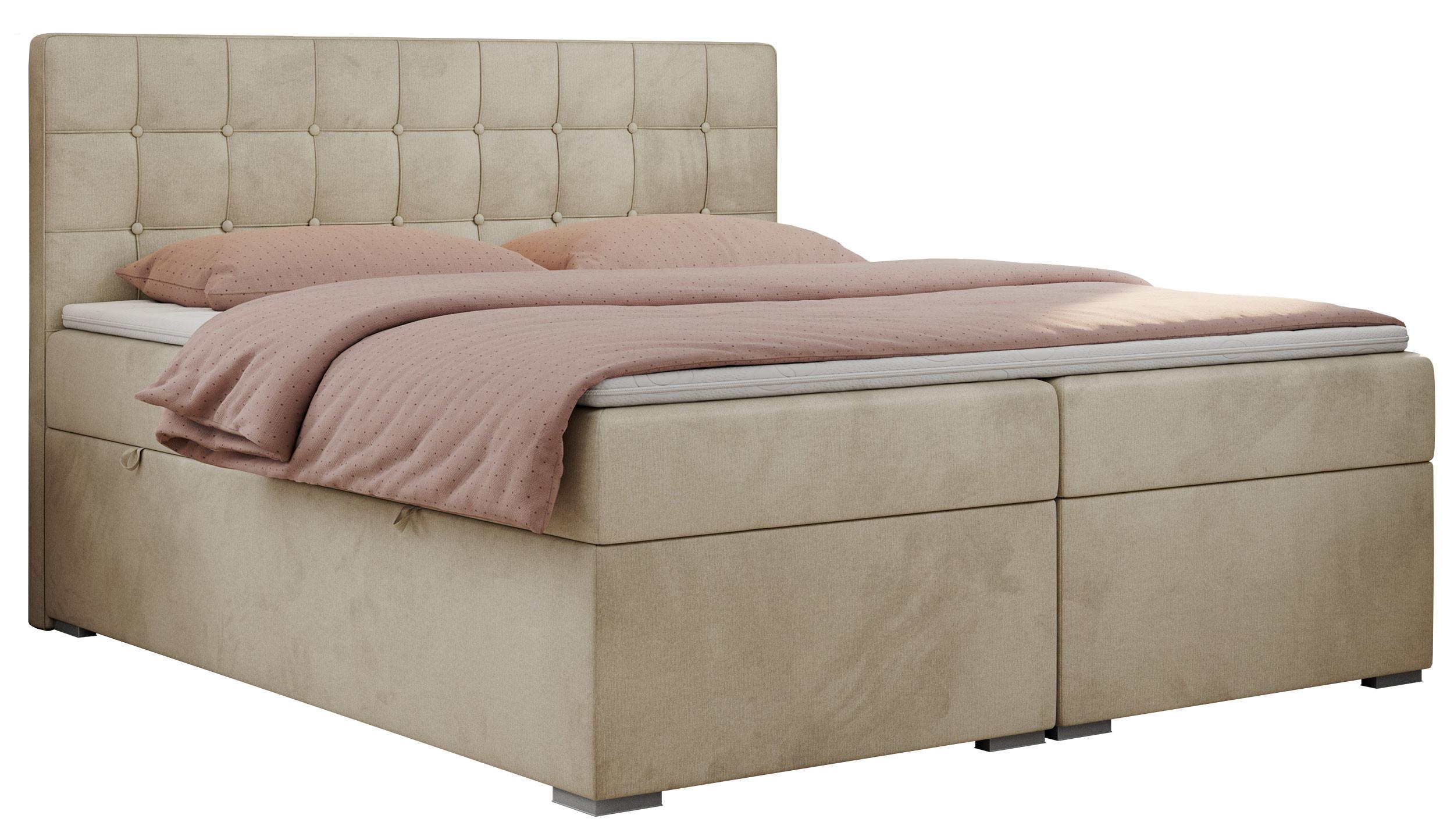 wohnli-moebel-suche-800000649034 Wohnli Möbelsuche - BOXBETT CARMEN 120/200 Beige Velvet - H3