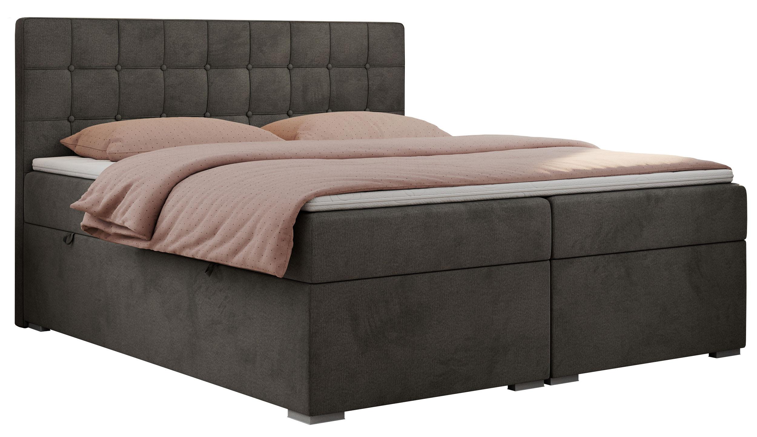 wohnli-moebel-suche-800000649072 Wohnli Möbelsuche - BOXBETT CARMEN 120/200 Dunkelgrau Velvet - H3