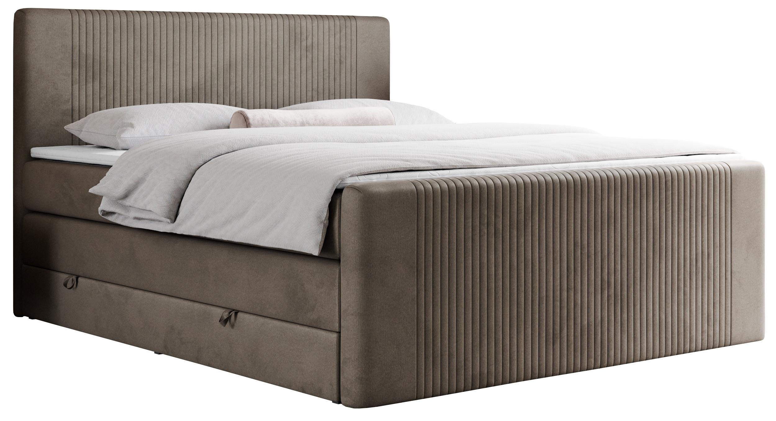 wohnli-moebel-suche-800000649098 Wohnli Möbelsuche - BOXSPRINGBETT KING DOREN 200/200 Braun Velvet - H4