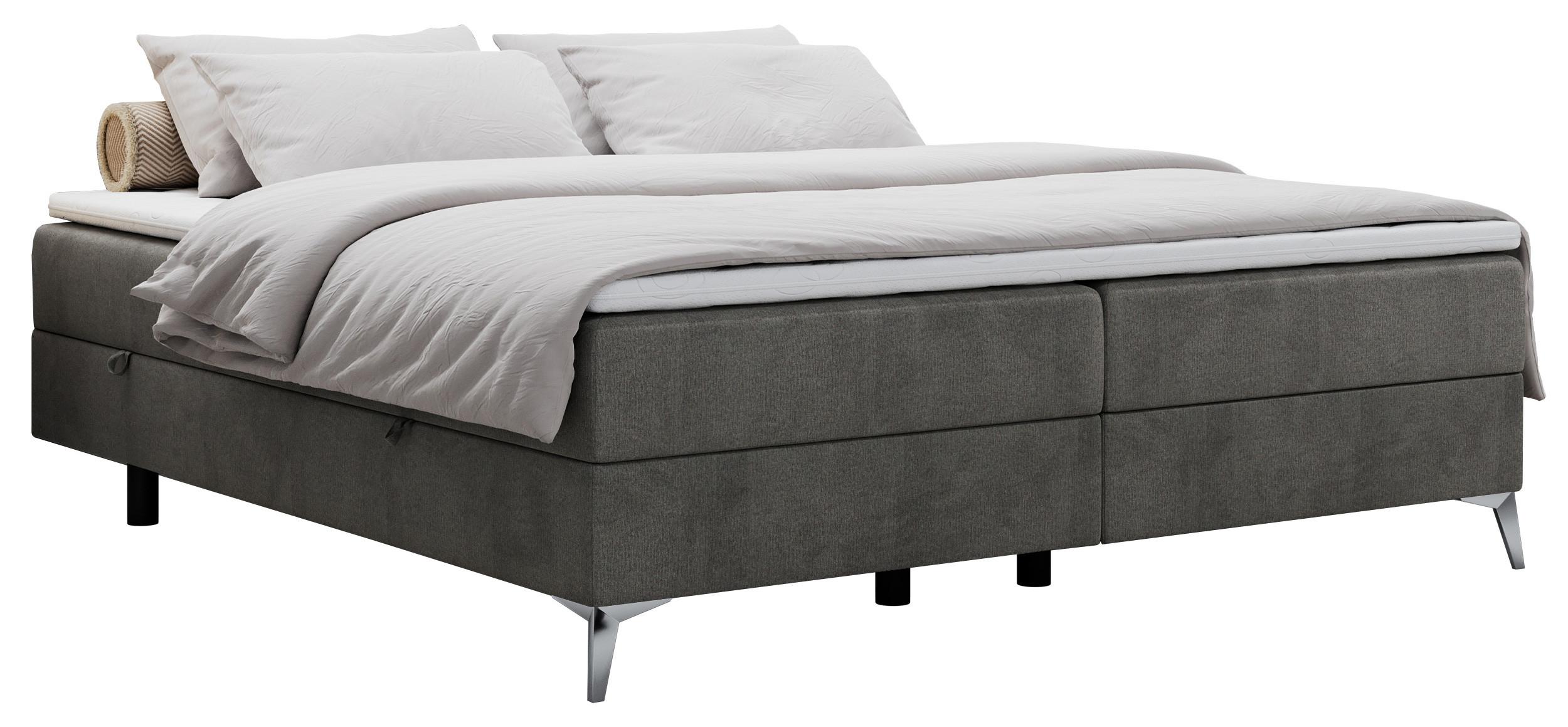 wohnli-moebel-suche-800000649219 Wohnli Möbelsuche - BOXBETT LESS 160/200 Dunkelgrau Velvet - H4