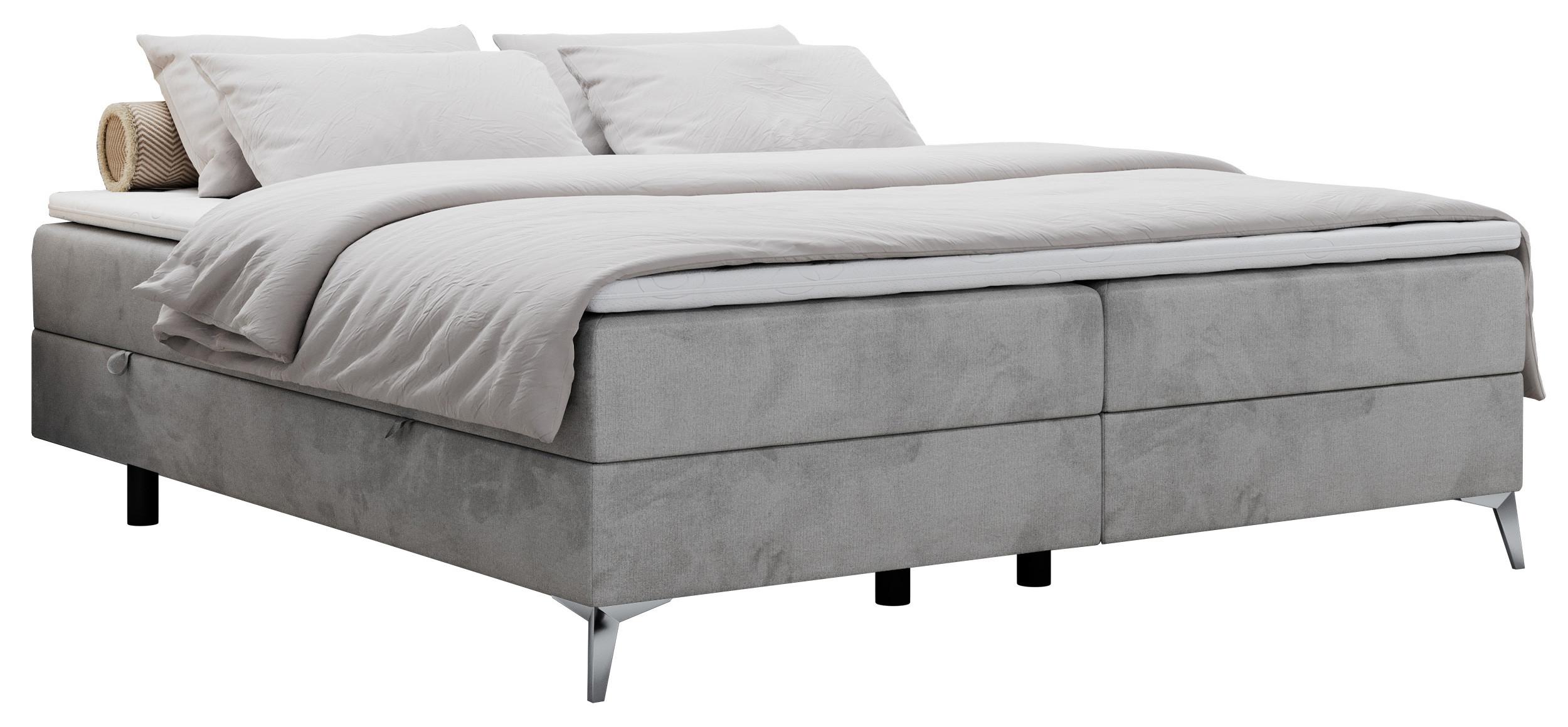 wohnli-moebel-suche-800000649409 Wohnli Möbelsuche - BOXBETT LESS 120/200 Hellgrau Velvet - H4