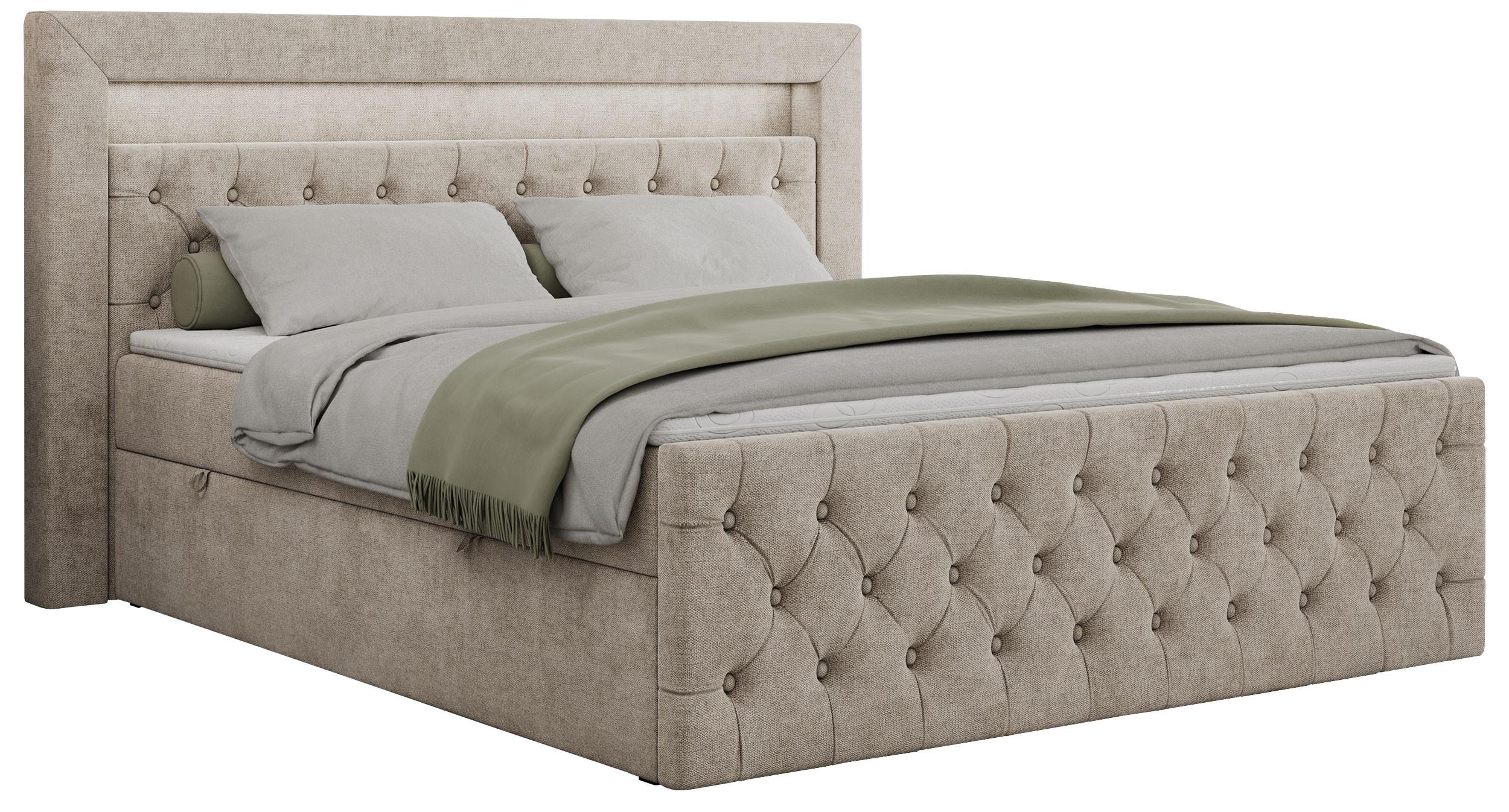 wohnli-moebel-suche-800000649474 Wohnli Möbelsuche - BOXBETT GOLD-9 LED 160/200 Beige Struktur - H3