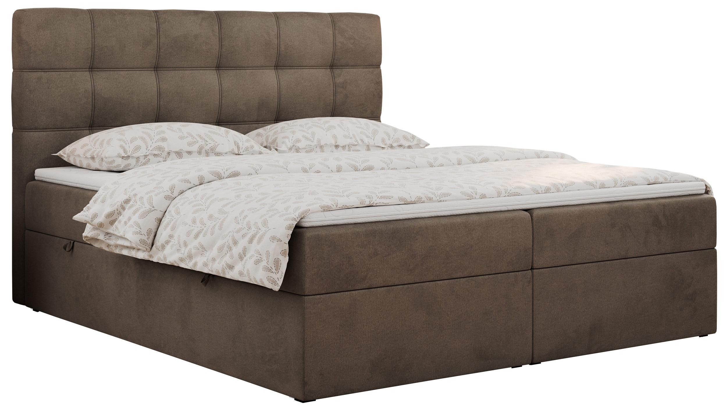 Wohnli Möbelsuche - BOXBETT ERNI 120/200 - Braun Velvet - H4
