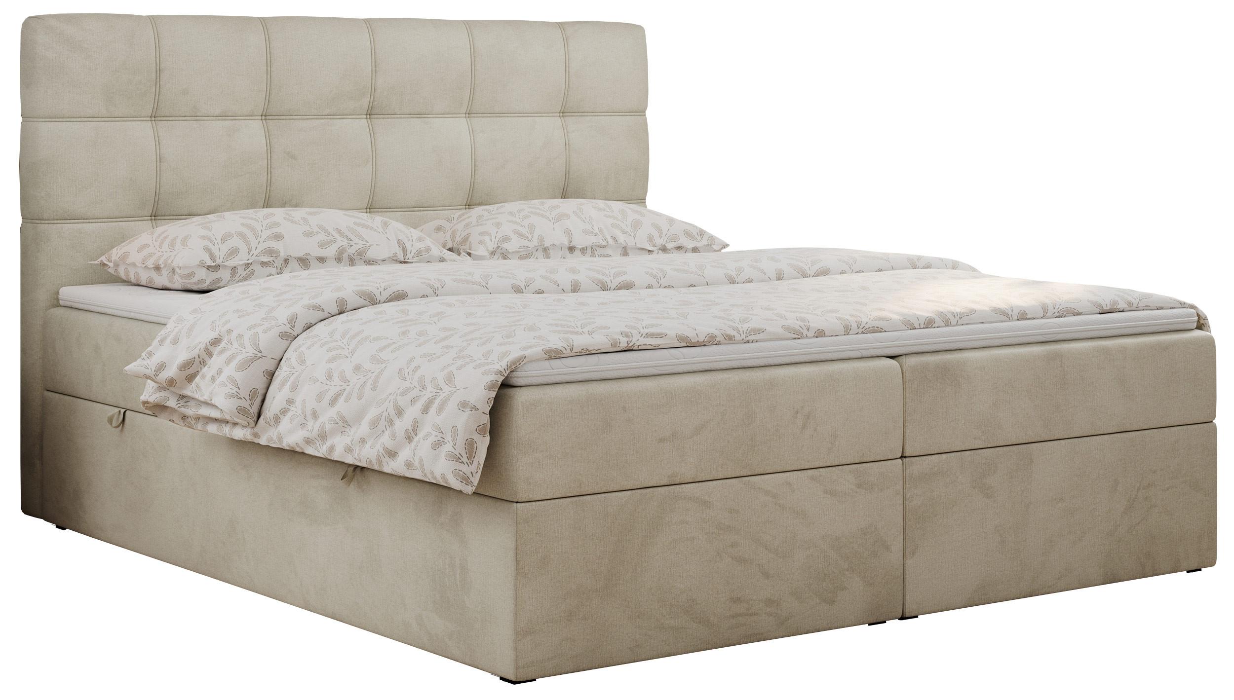 Wohnli Möbelsuche - BOXBETT ERNI 120/200 - Beige Velvet - H4