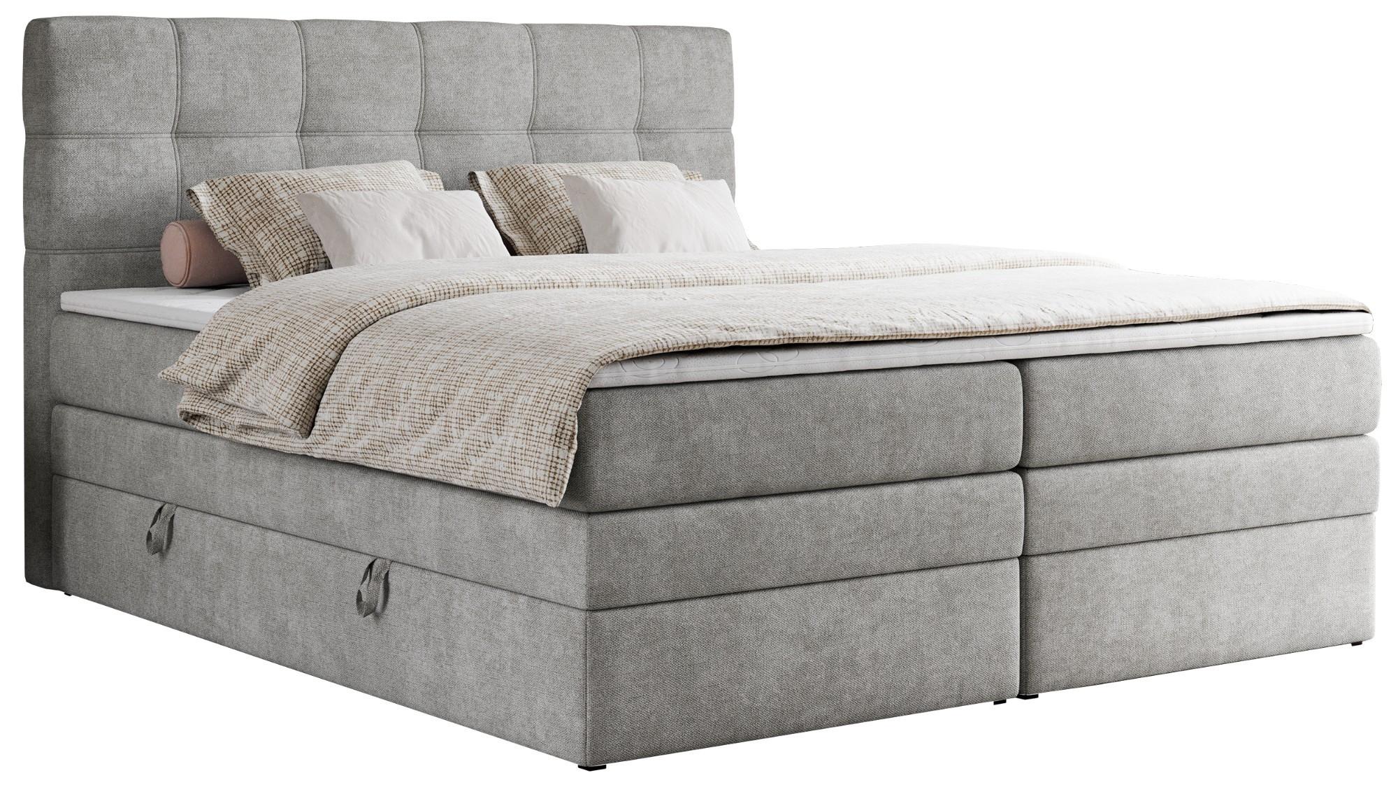 wohnli-moebel-suche-800000649779 Wohnli Möbelsuche - BOXSPRINGBETT ERNI KING 180/200 Hellgrau Struktur - H3