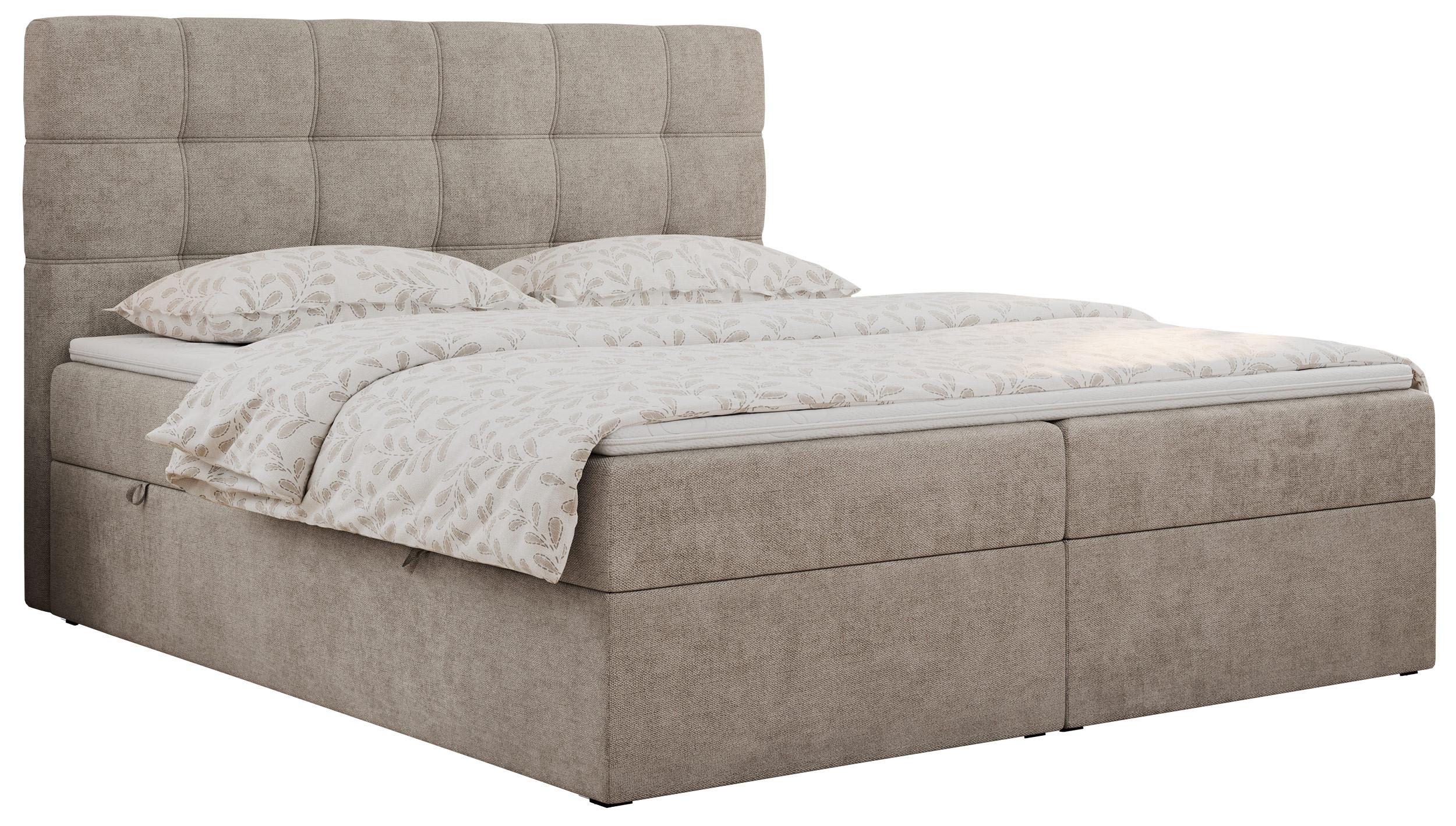 Wohnli Möbelsuche - BOXBETT ERNI 140/200 - Beige Strukture - H4