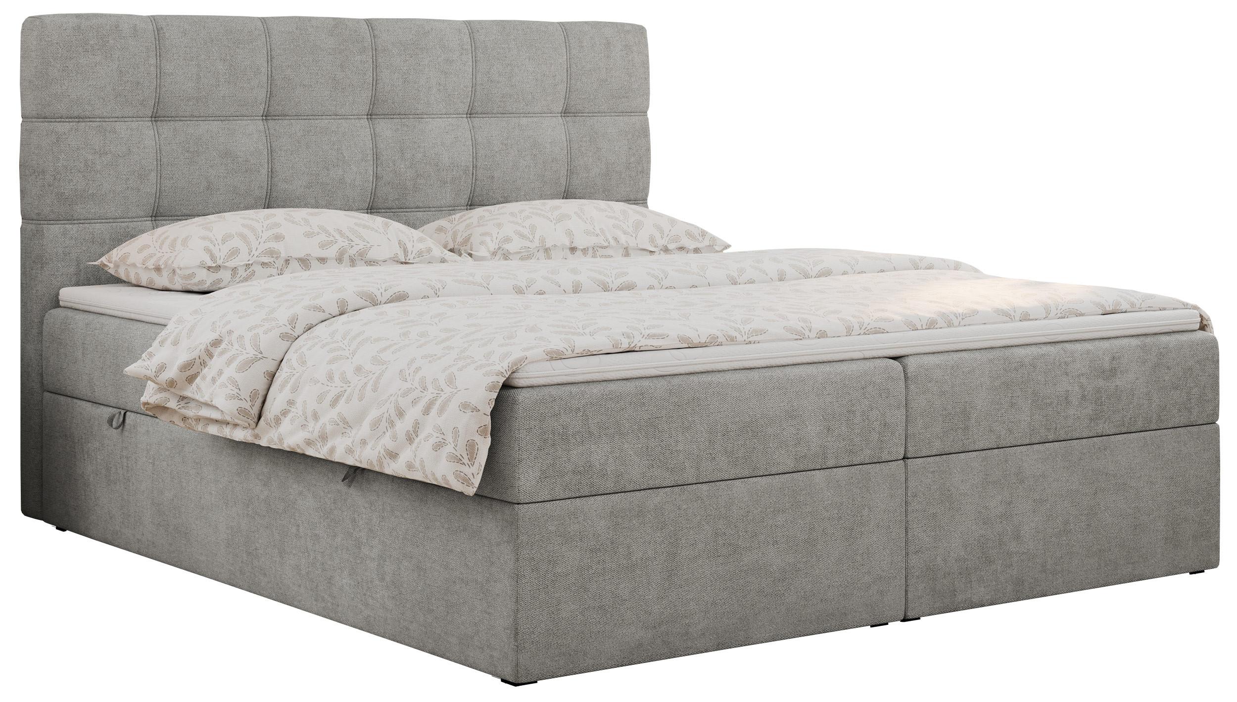 Wohnli Möbelsuche - BOXBETT ERNI 120/200 - Hellgrau Strukture - H4