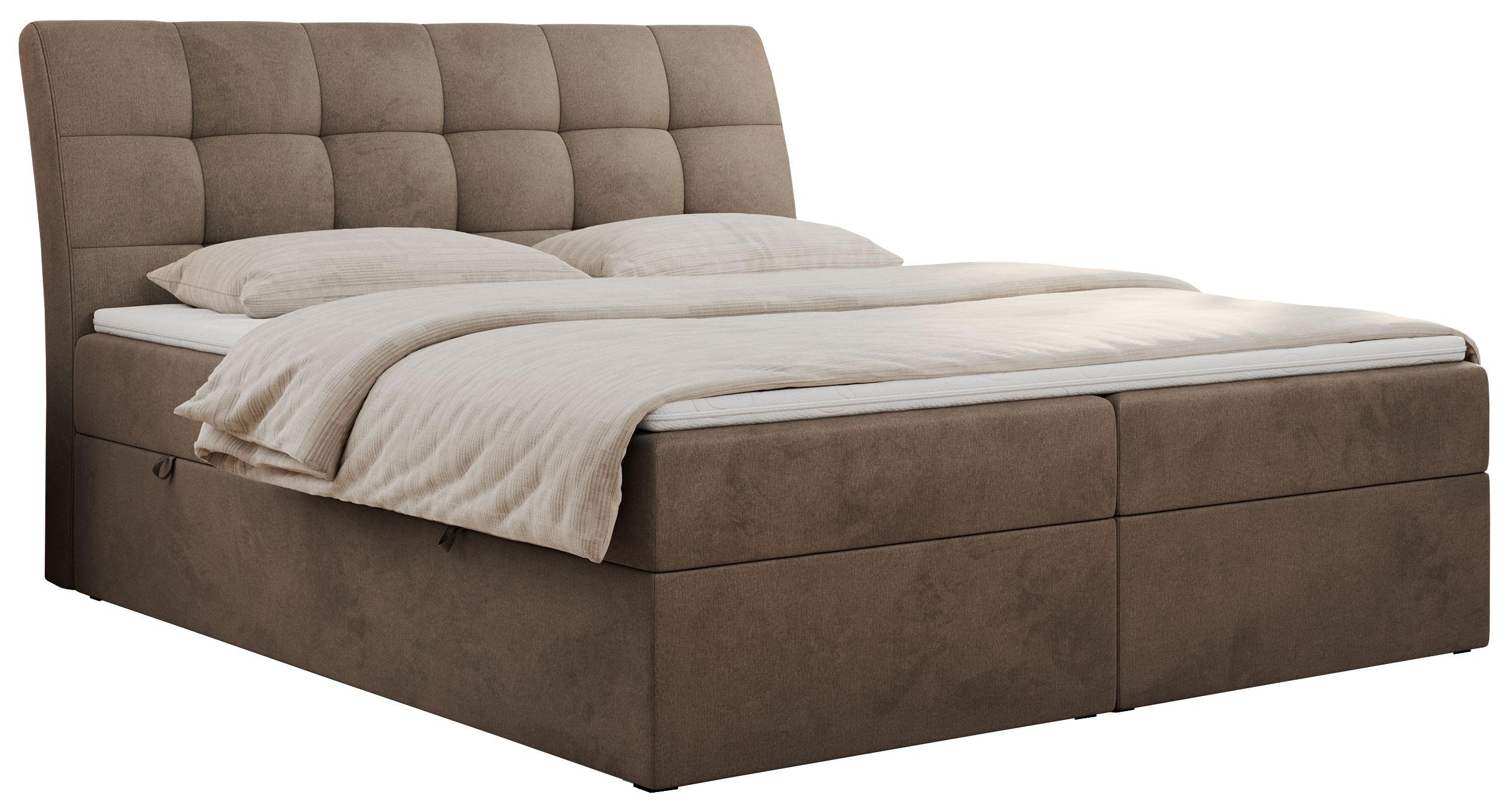 wohnli-moebel-suche-800000649972 Wohnli Möbelsuche - BOXBETT DIEGOS 140/200 Braun Velvet - H3