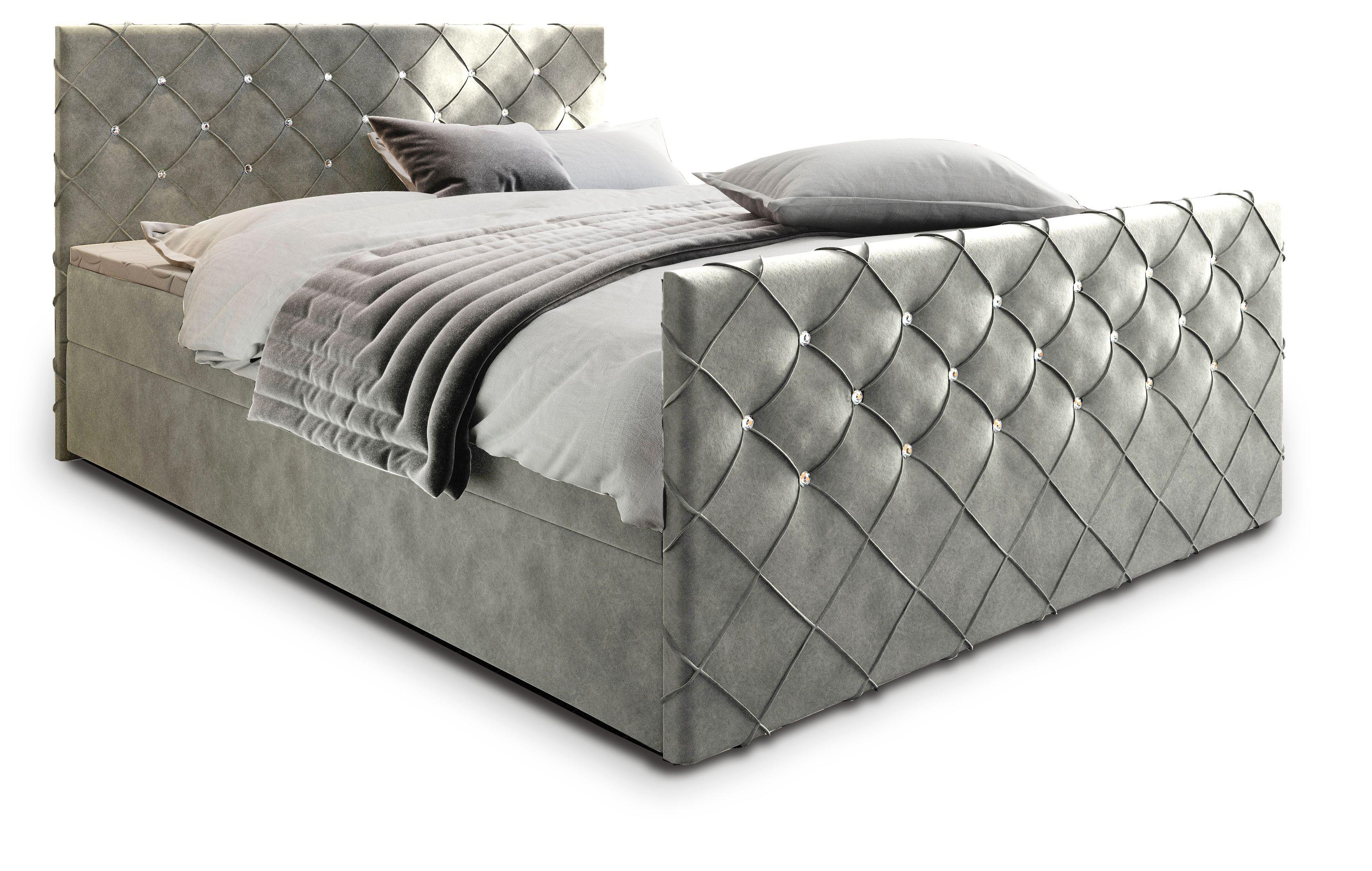 wohnli-moebel-suche-800000650827 Wohnli Möbelsuche - BOXBETT MANDI 180x200 cm mit Matratze und Topper - Hellgrau
