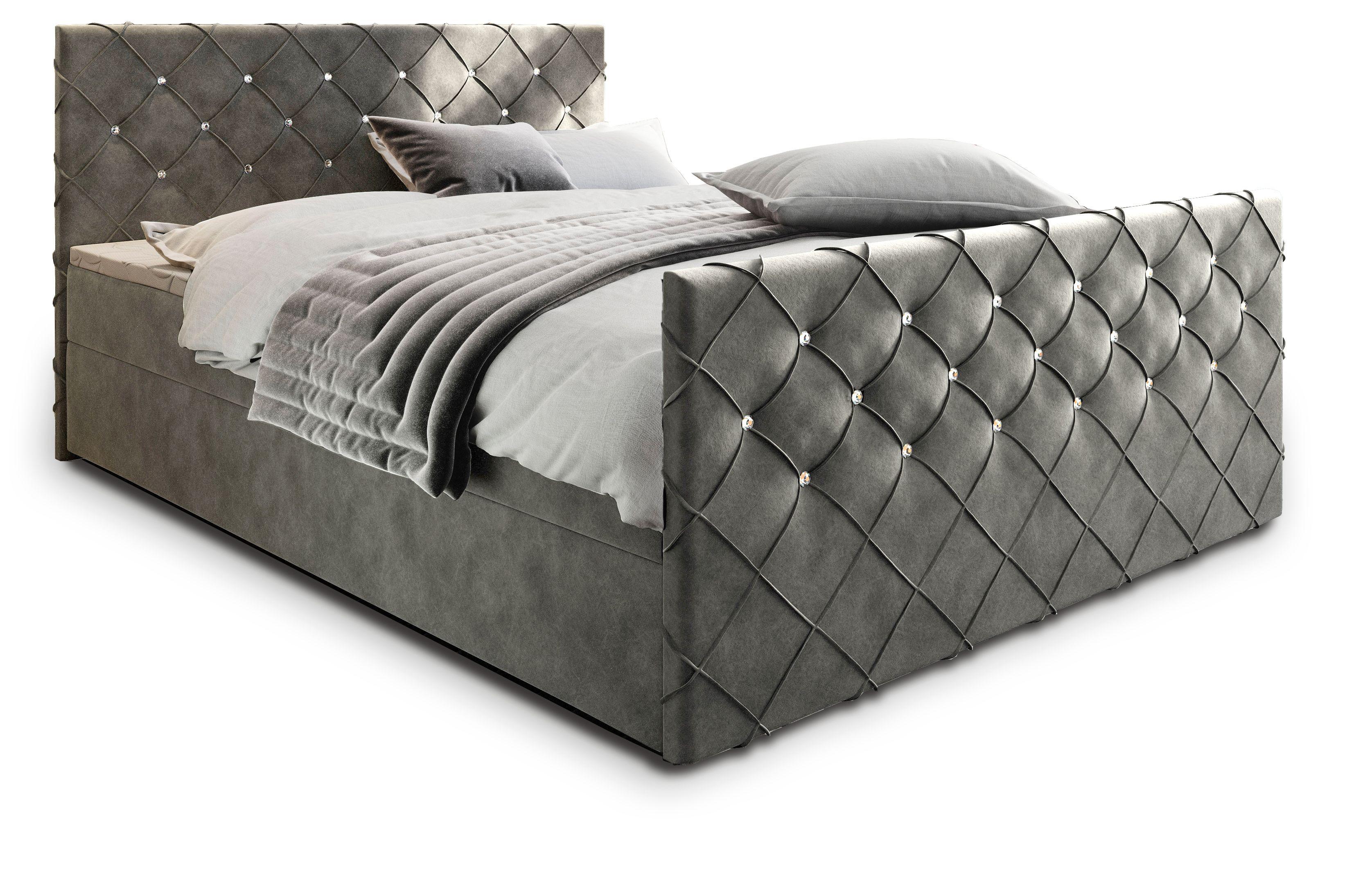 wohnli-moebel-suche-800000651009 Wohnli Möbelsuche - BOXBETT MANDI 140x200 cm mit Matratze und Topper - Grau