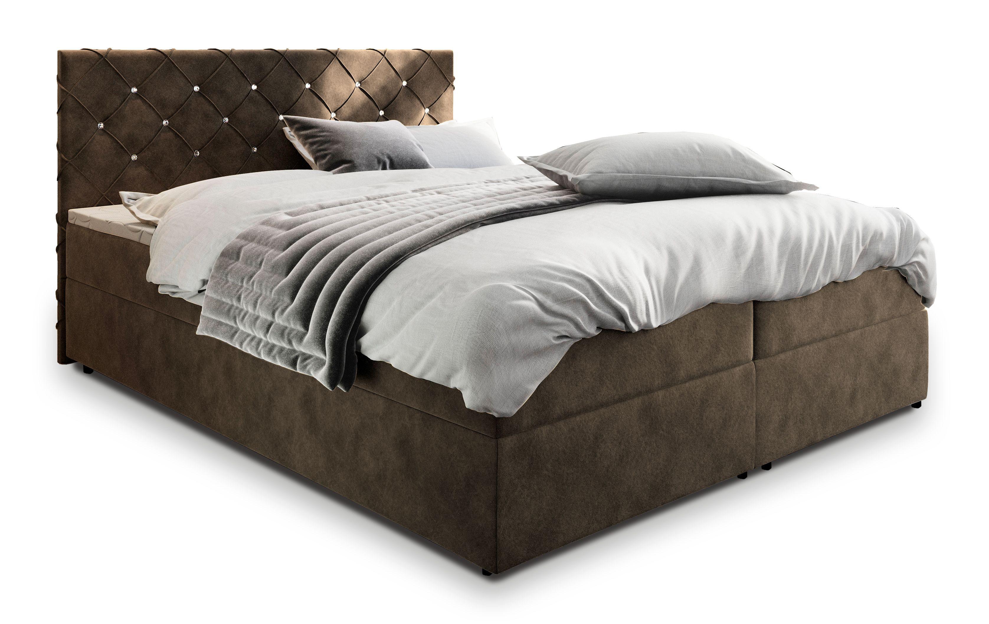 wohnli-moebel-suche-800000651051 Wohnli Möbelsuche - BOXBETT RIVA 160x200 cm mit Matratze und Topper - Braun