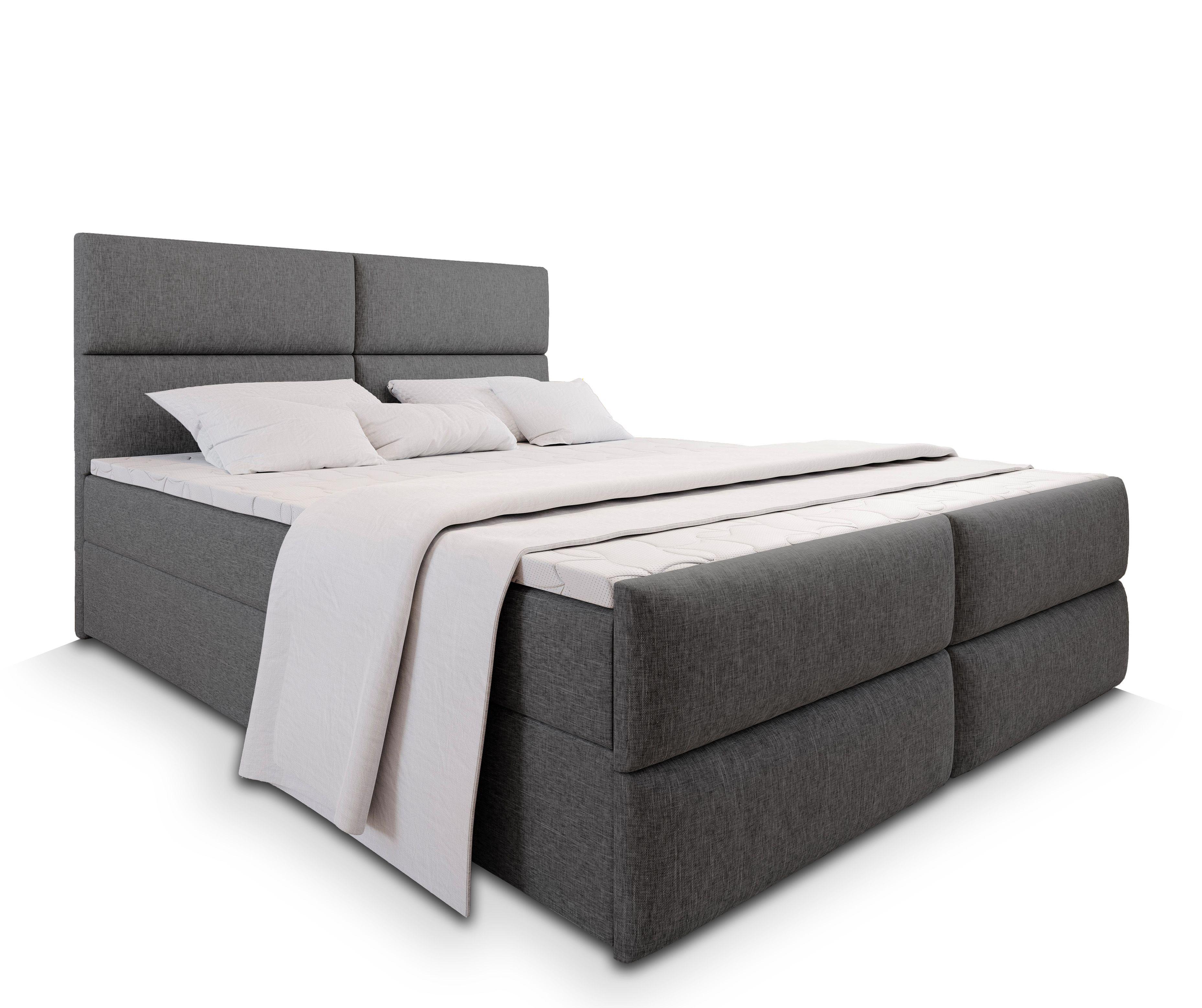 wohnli-moebel-suche-800000651095 Wohnli Möbelsuche - BOXBETT MULEN 180x200 cm mit Matratze und Topper - Grau