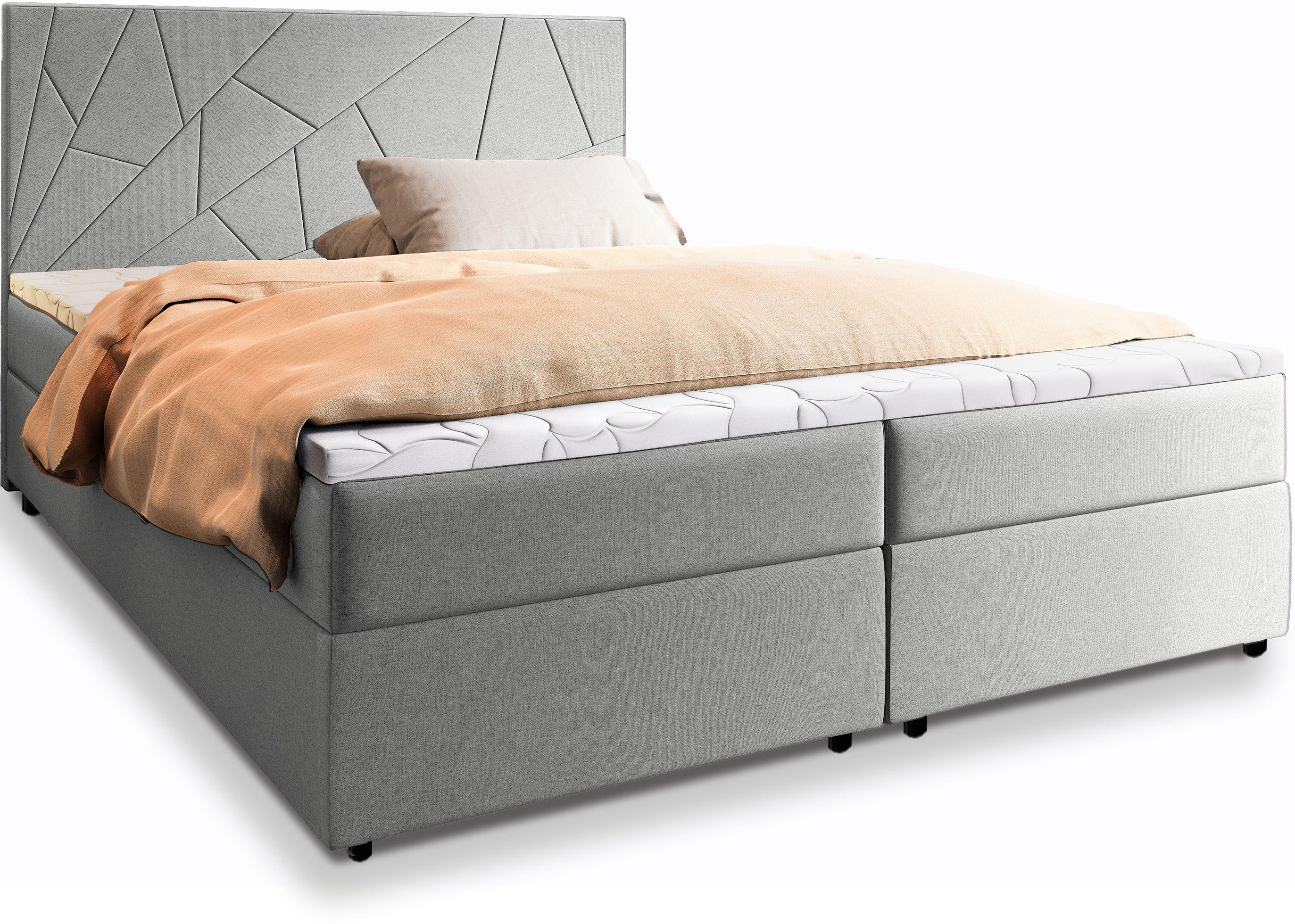 wohnli-moebel-suche-800000651110 Wohnli Möbelsuche - BOXBETT MADO 140x200 cm mit Matratze und Topper - Hellgrau