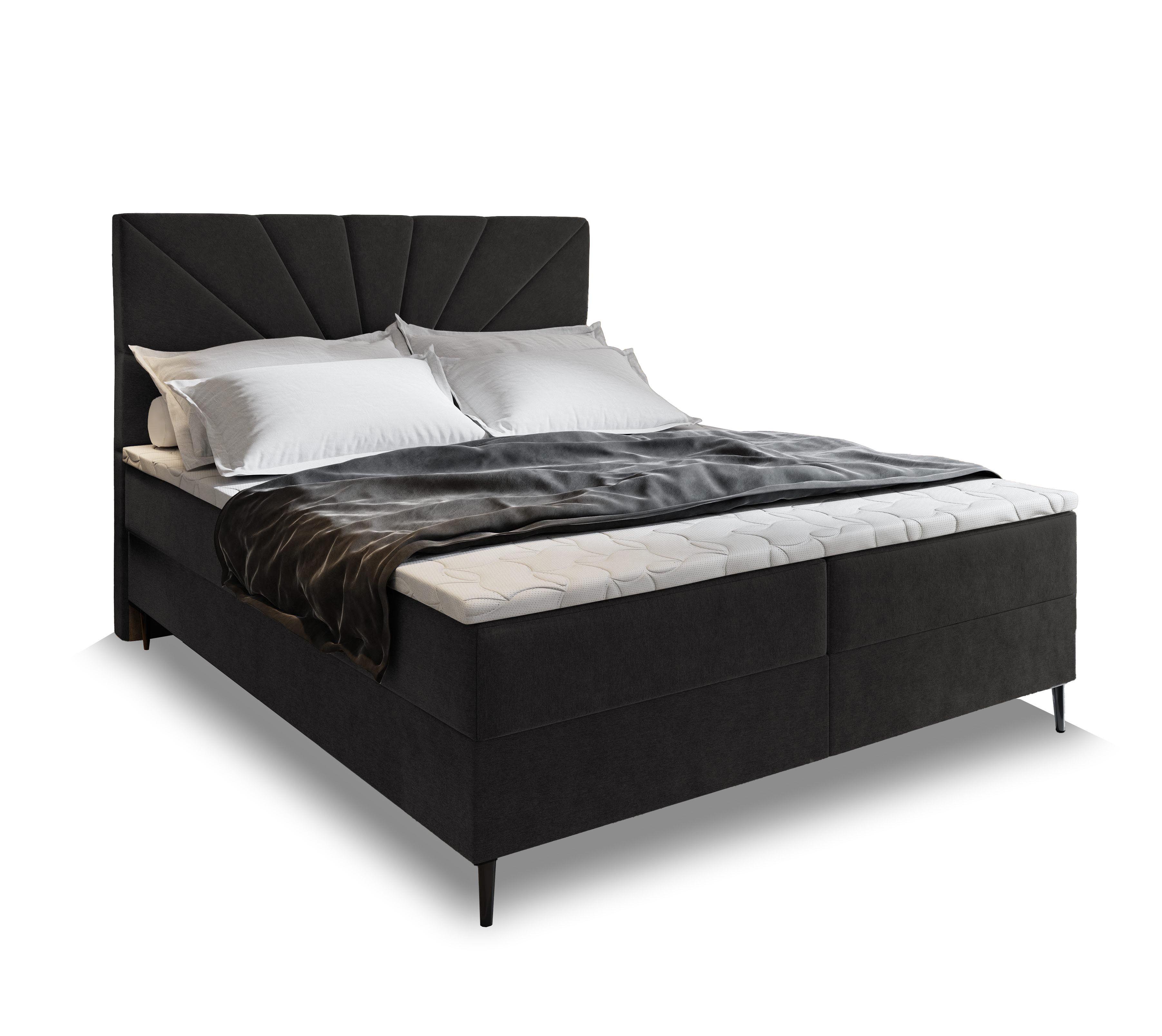 wohnli-moebel-suche-800000651230 Wohnli Möbelsuche - BOXBETT MURI 160x200 cm mit Matratze und Topper - Schwarz