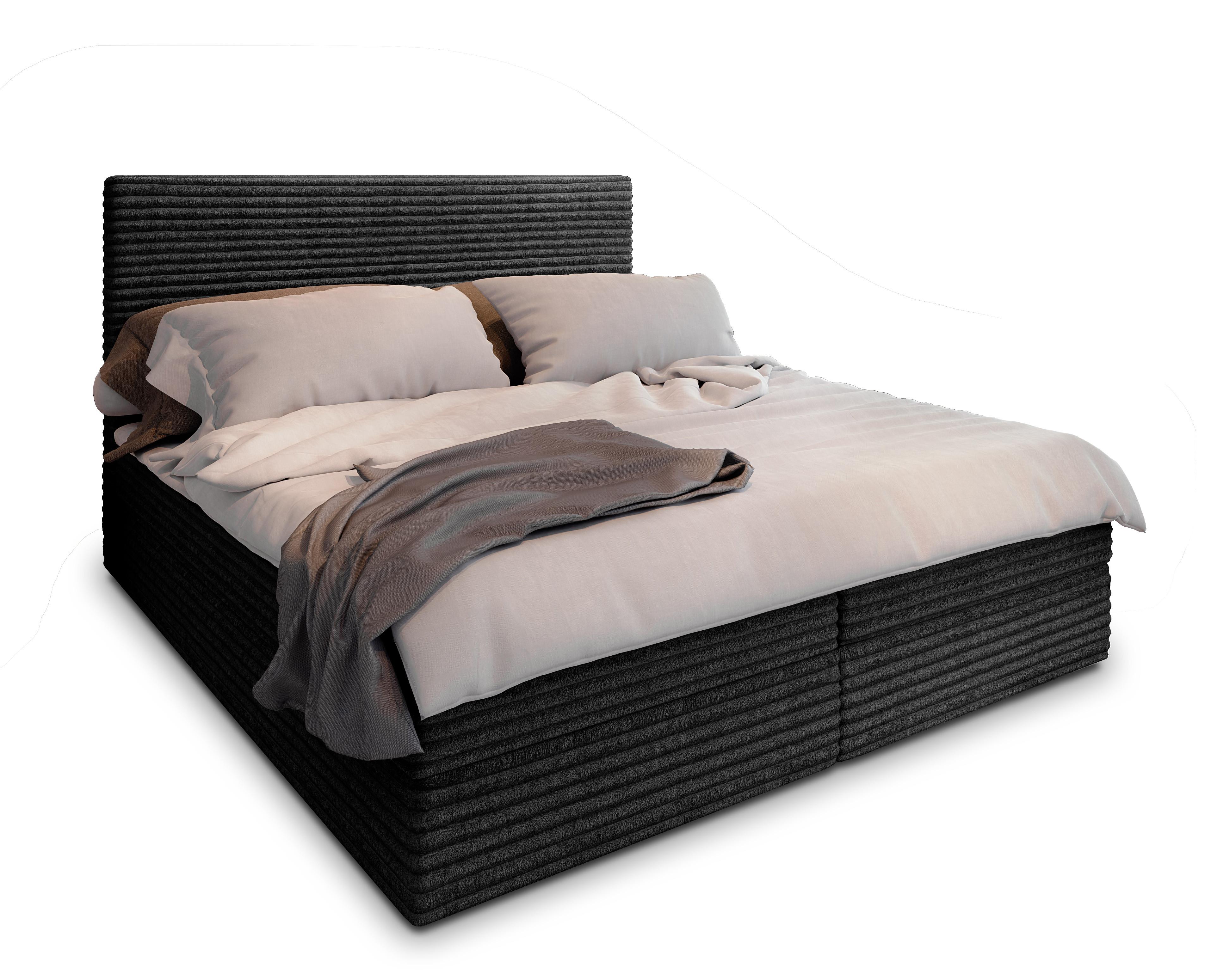wohnli-moebel-suche-800000651246 Wohnli Möbelsuche - BOXBETT PISA 160x200 cm mit Matratze und Topper - Schwarz