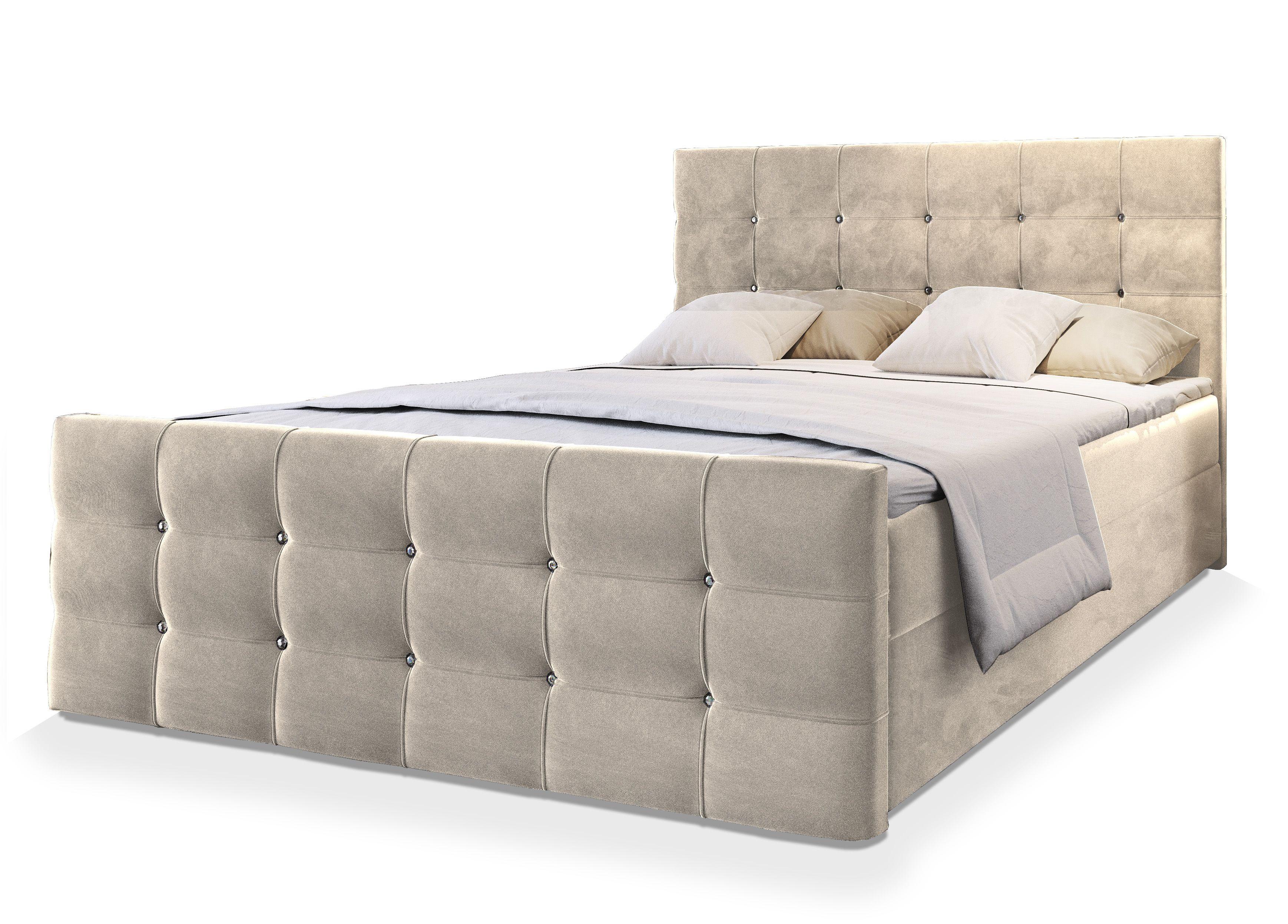wohnli-moebel-suche-800000651280 Wohnli Möbelsuche - BOXBETT SLAT 140x200 cm mit Matratze und Topper - Beige