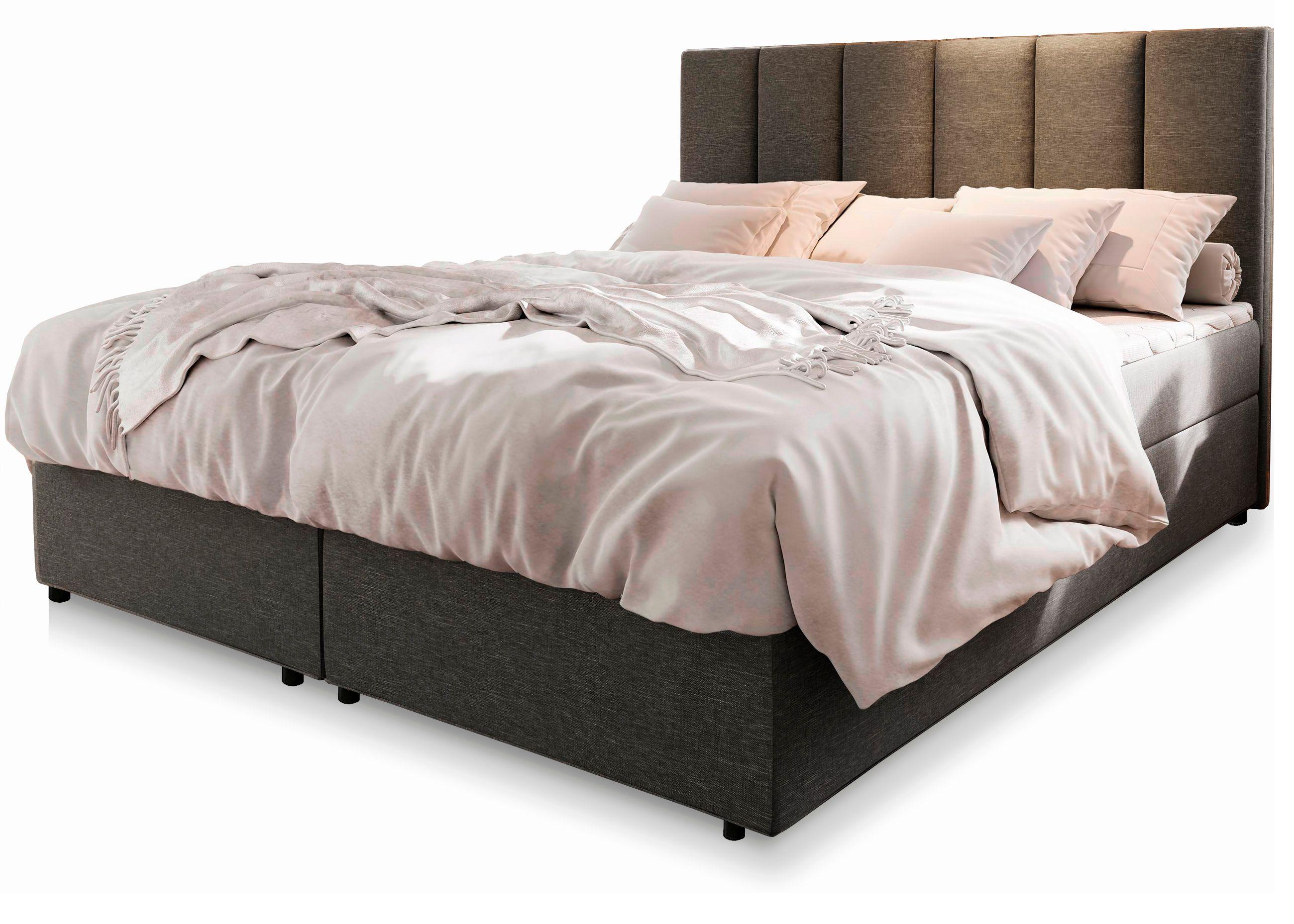 wohnli-moebel-suche-800000651296 Wohnli Möbelsuche - BOXBETT MERIL 160x200 cm mit Matratze und Topper - Hellgrau