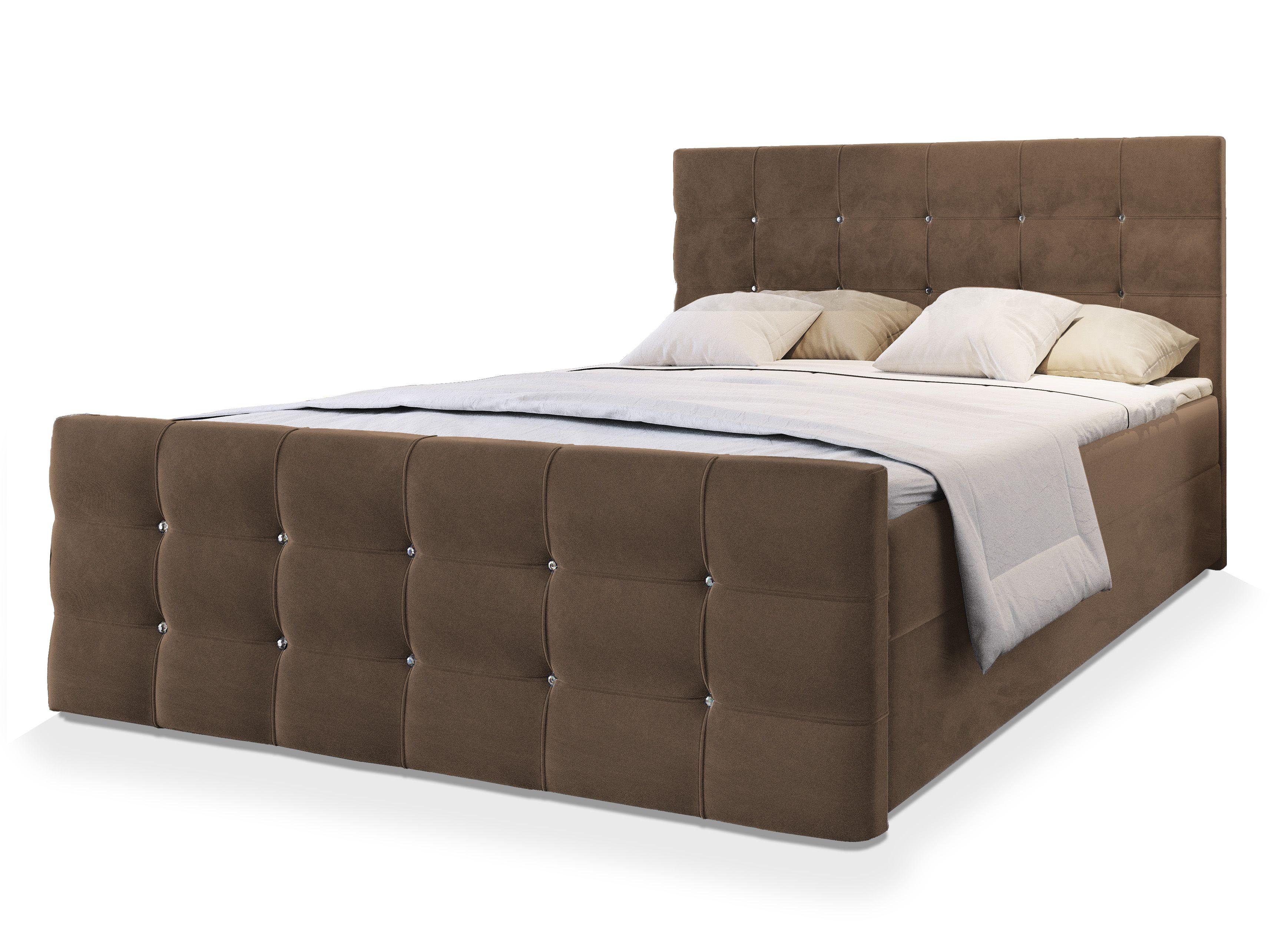 wohnli-moebel-suche-800000651303 Wohnli Möbelsuche - BOXBETT SLAT 180x200 cm mit Matratze und Topper - Braun