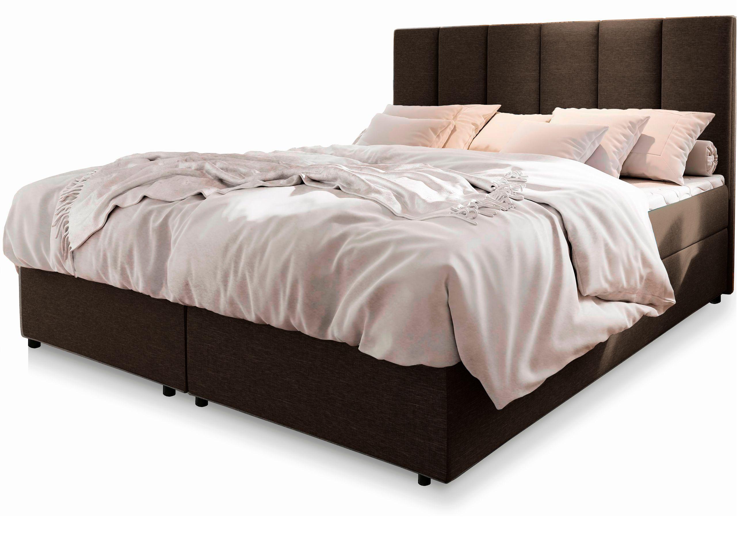 wohnli-moebel-suche-800000651342 Wohnli Möbelsuche - BOXBETT MERIL 180x200 cm mit Matratze und Topper - Braun