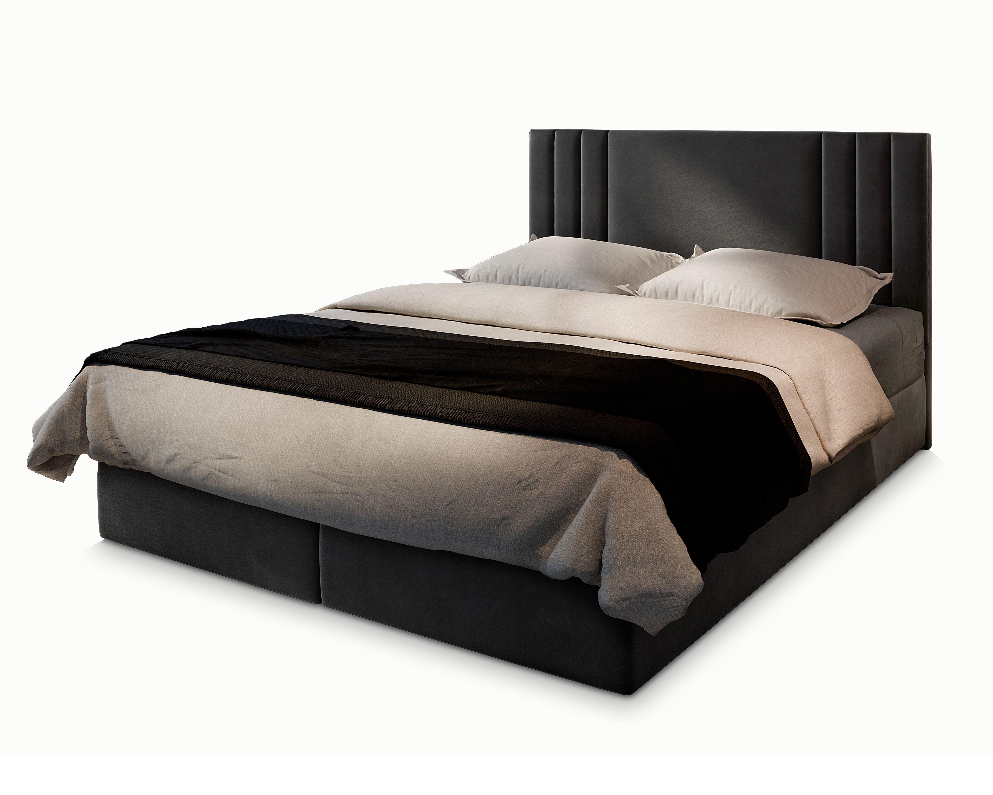wohnli-moebel-suche-800000651374 Wohnli Möbelsuche - BOXBETT BRES 160x200 cm mit Matratze und Topper - Grau