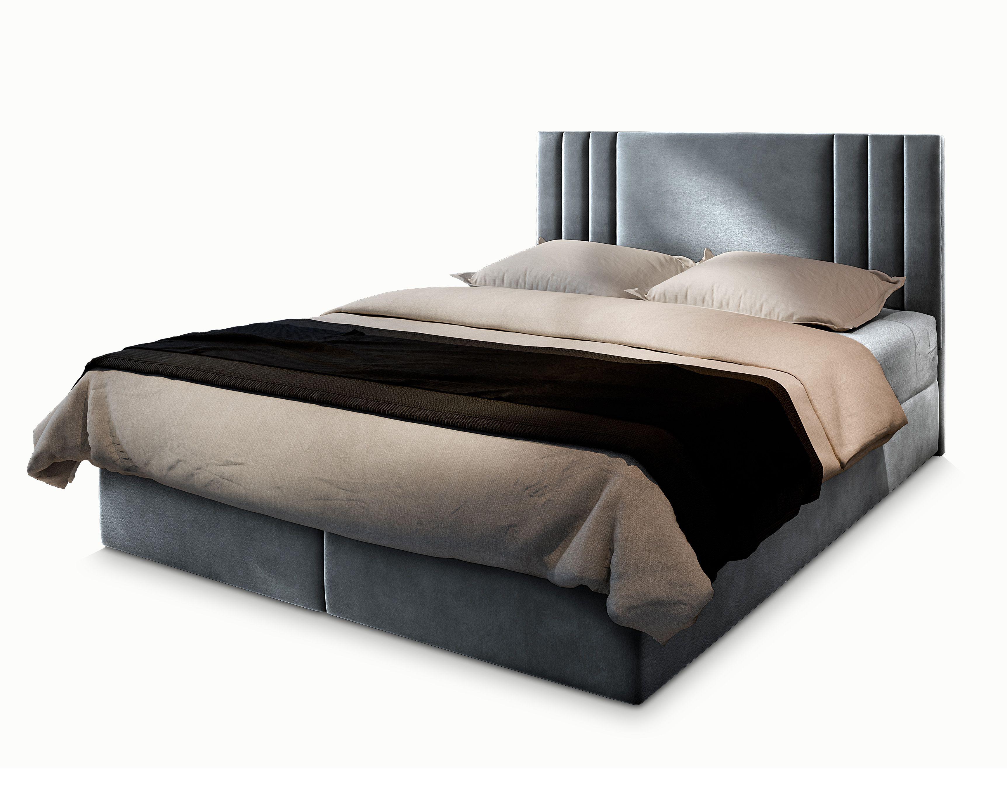 wohnli-moebel-suche-800000651400 Wohnli Möbelsuche - BOXBETT BRES 140x200 cm mit Matratze und Topper - Hellgrau