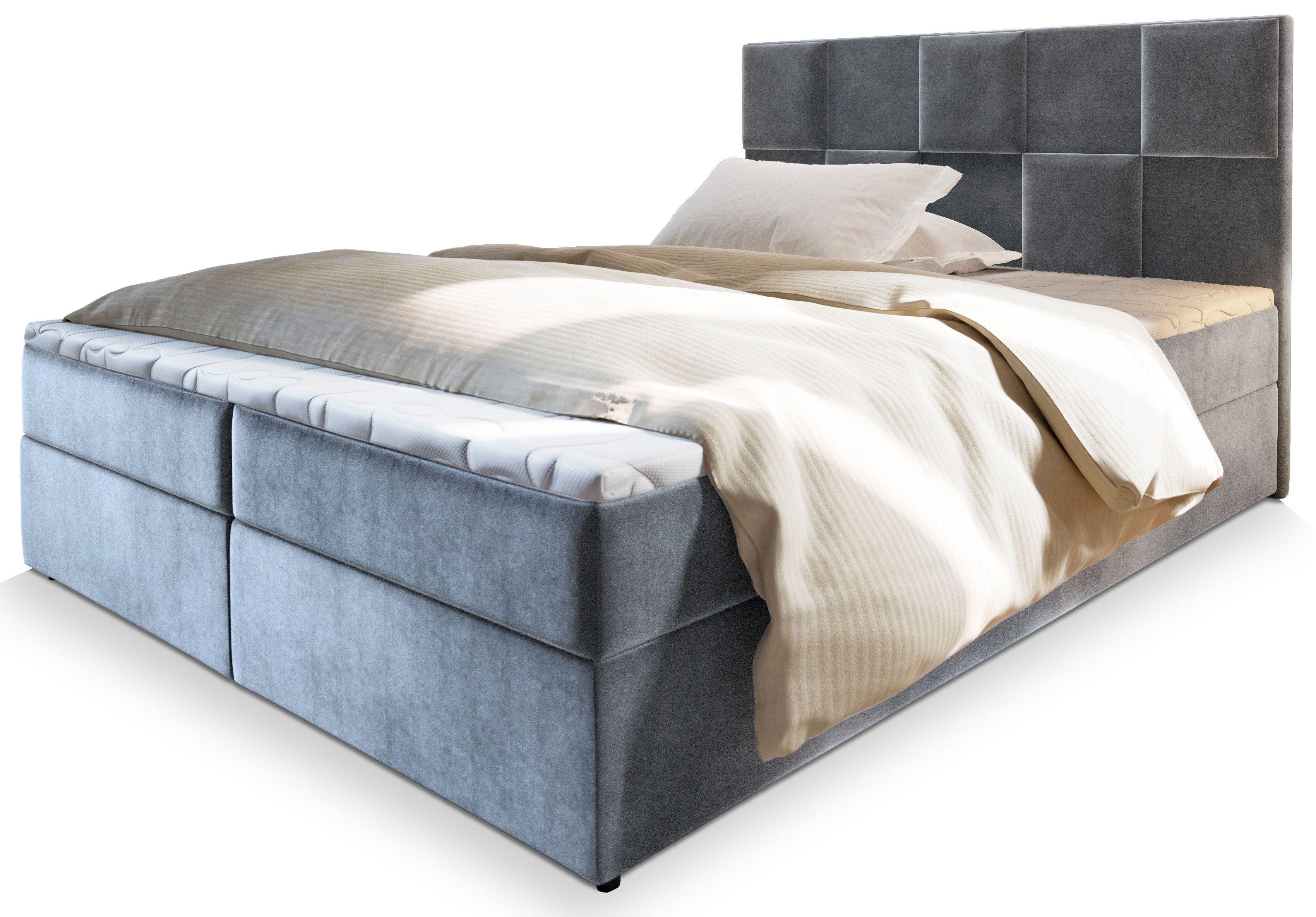 wohnli-moebel-suche-800000651422 Wohnli Möbelsuche - BOXBETT PRATA 180x200 cm mit Matratze und Topper - Hellgrau