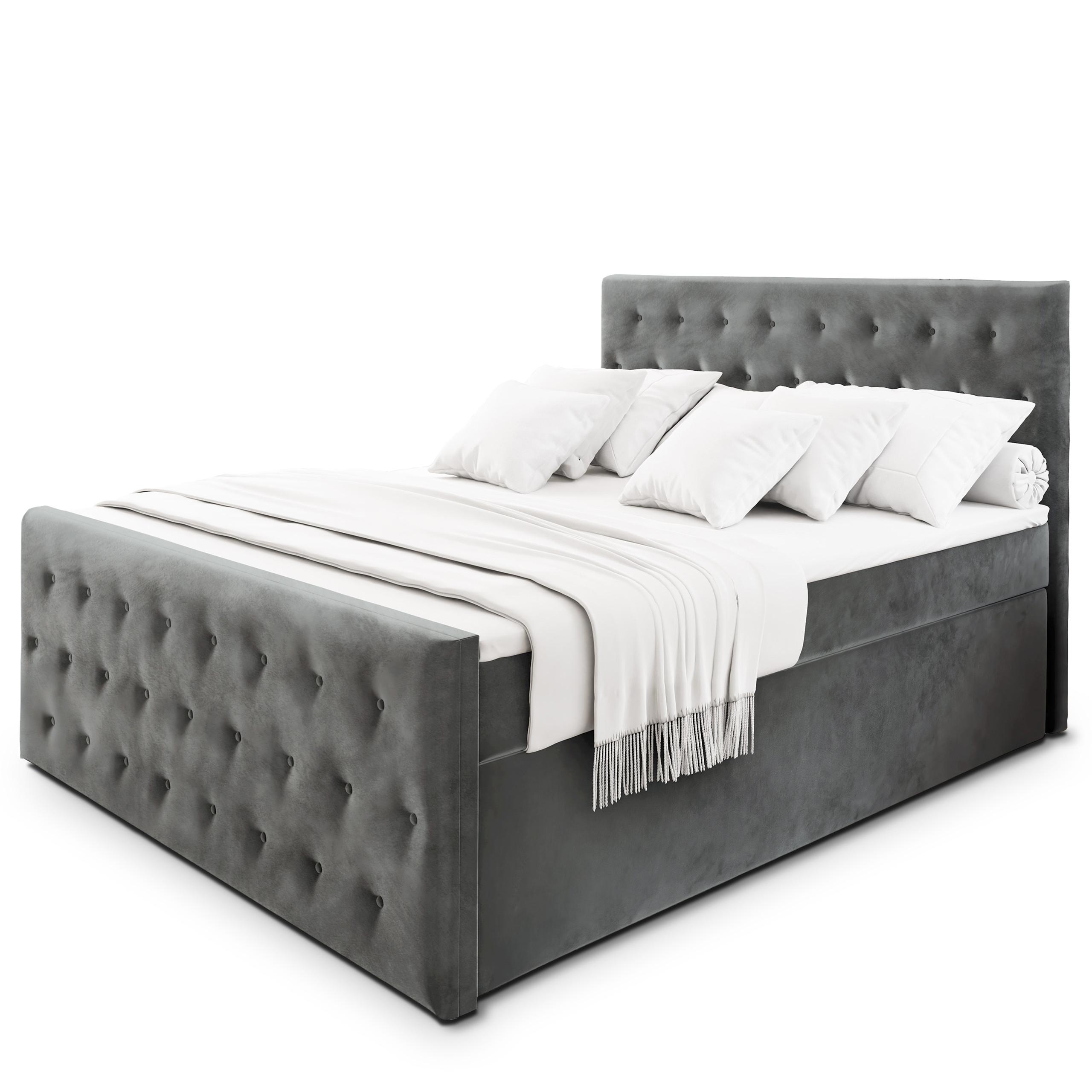 wohnli-moebel-suche-800000651427 Wohnli Möbelsuche - BOXBETT FONDI 160x200 cm mit Matratze und Topper - Grau