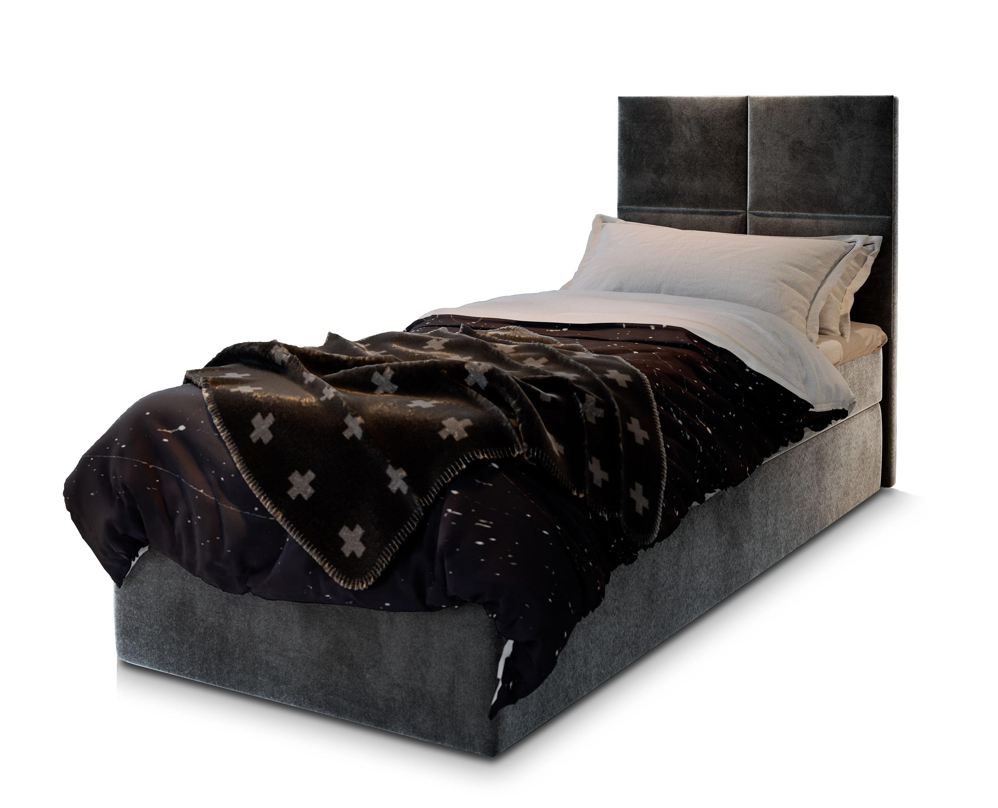 wohnli-moebel-suche-800000651463 Wohnli Möbelsuche - BOXBETT LENA 100 100x200 cm mit Matratze und Topper - Grau