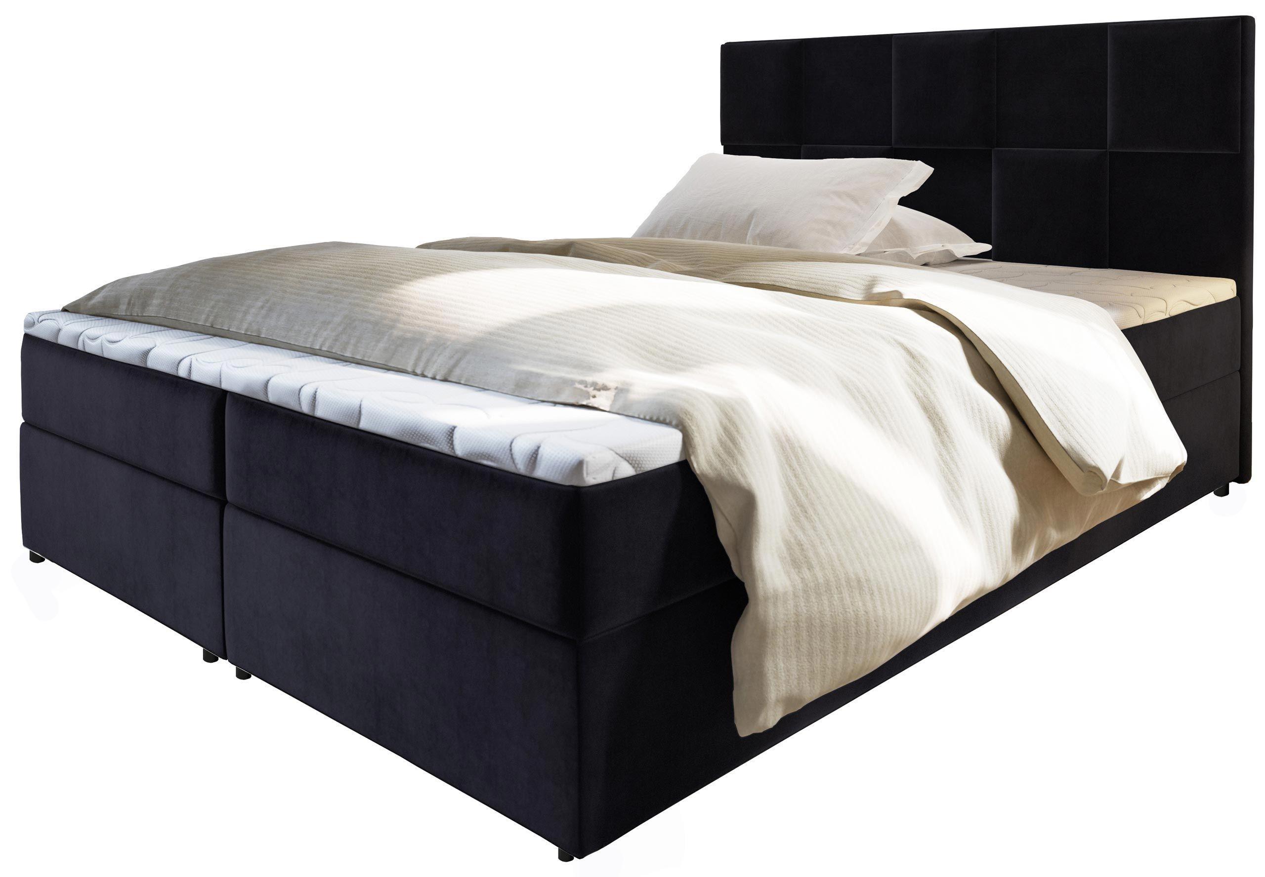 wohnli-moebel-suche-800000651488 Wohnli Möbelsuche - BOXBETT PRATA 180x200 cm mit Matratze und Topper - Schwarz