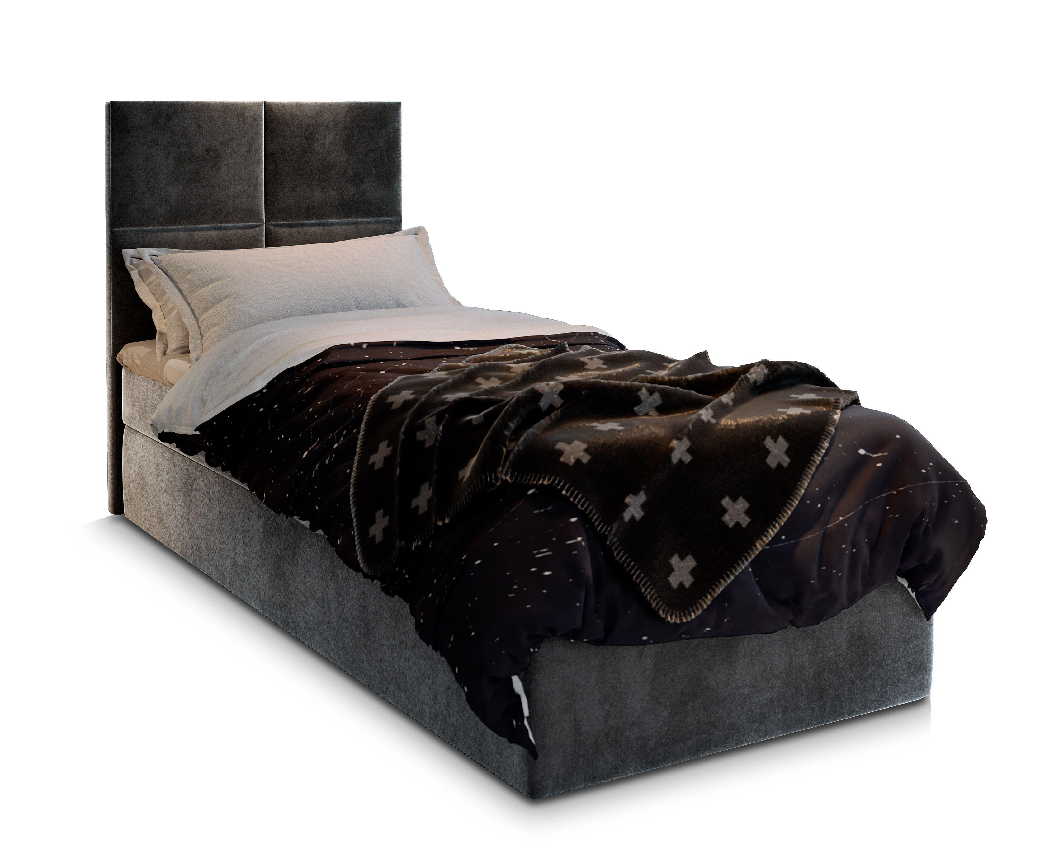 wohnli-moebel-suche-800000651491 Wohnli Möbelsuche - BOXBETT LENA 80 80x200 cm mit Matratze und Topper - Grau